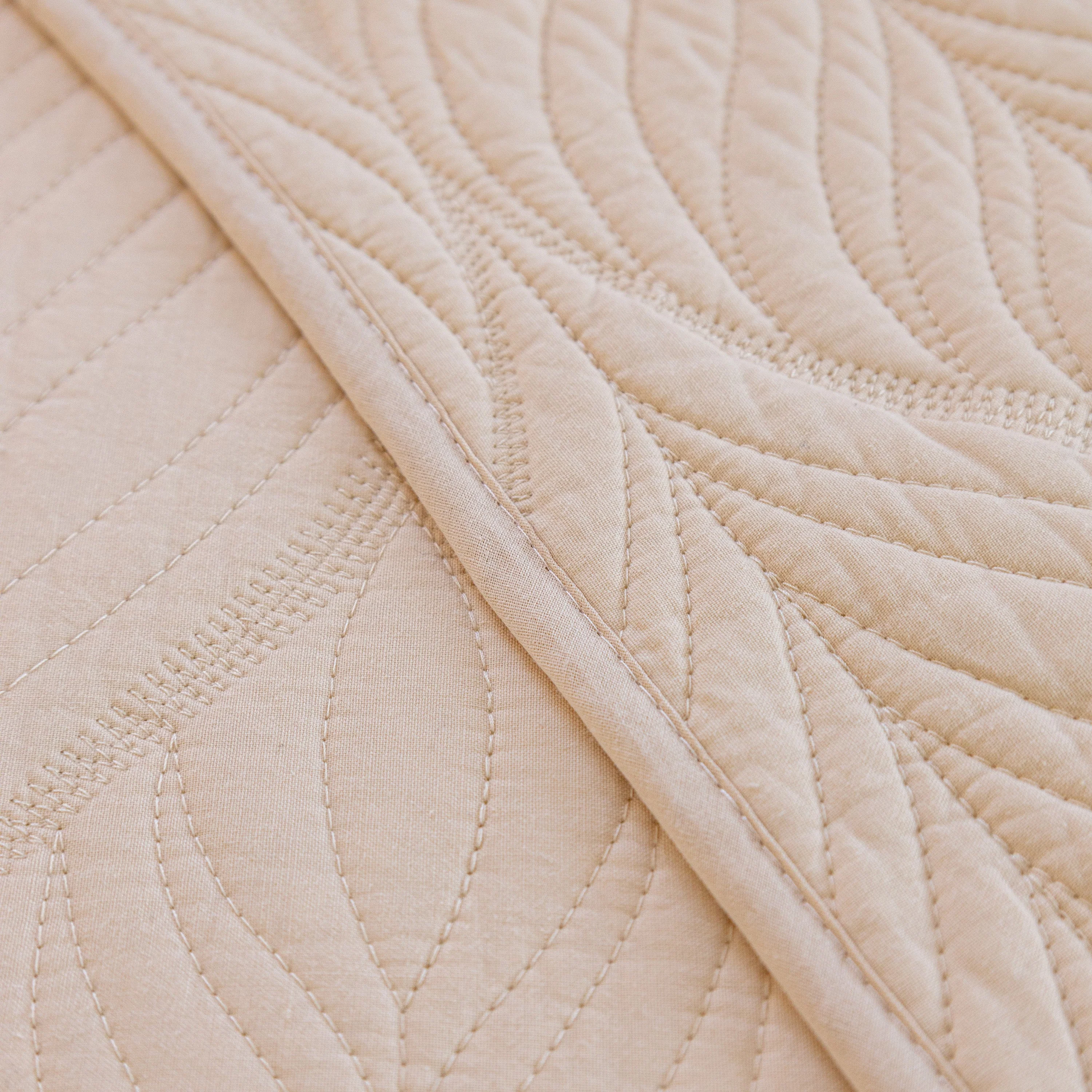 Leaf Vein Textured Cotton Quilted Sofa Slipcover, Non-Slip Modular Couch Covers - Image 43