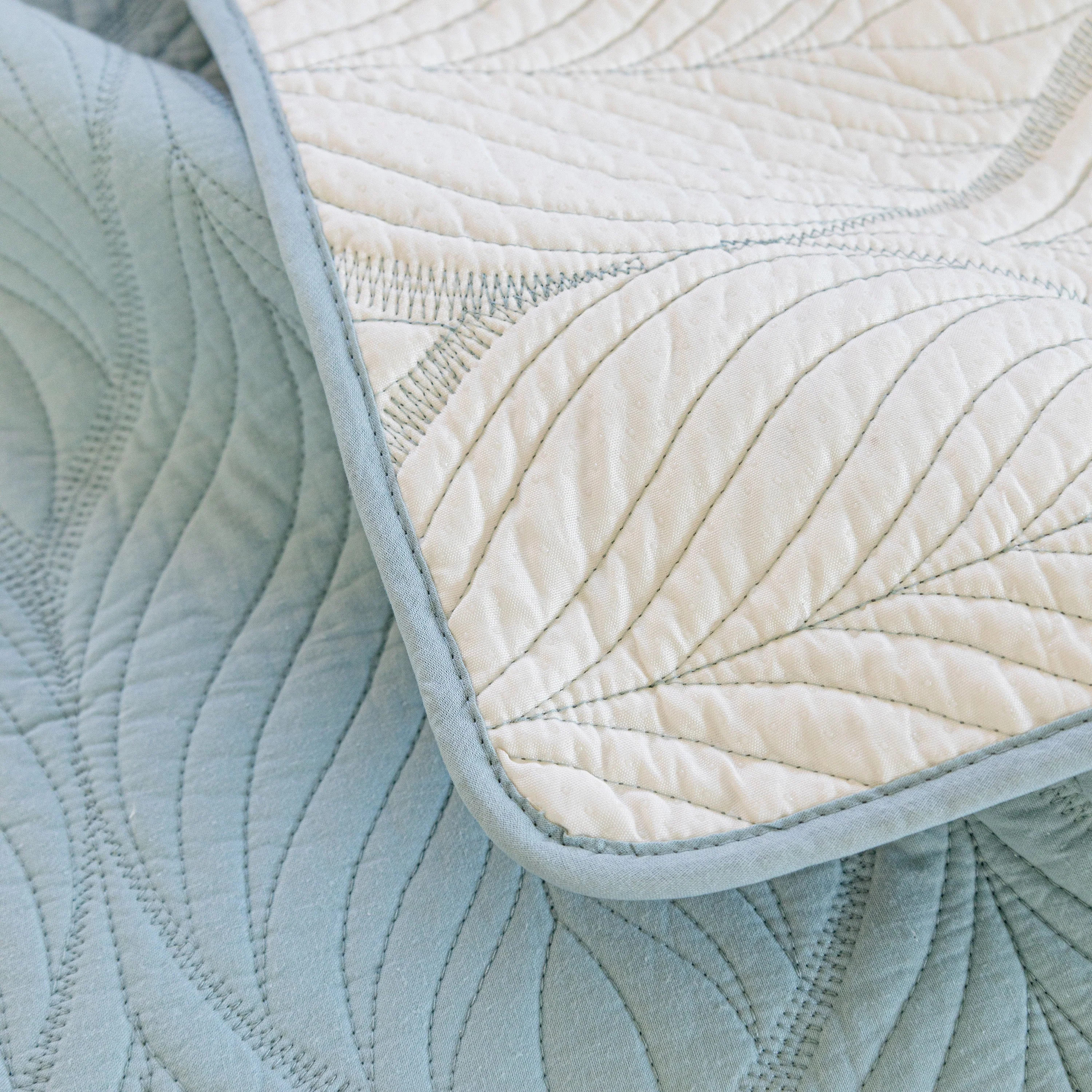 Leaf Vein Textured Cotton Quilted Sofa Slipcover, Non-Slip Modular Couch Covers - Image 87