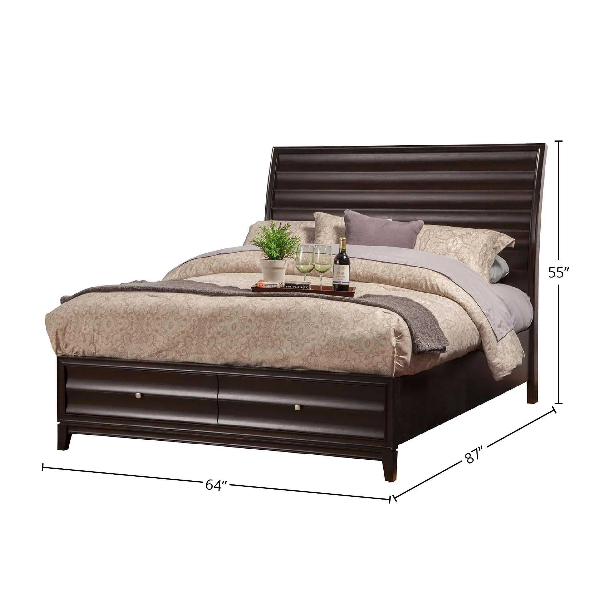 Legacy Storage Bed, Black Cherry - Image 5