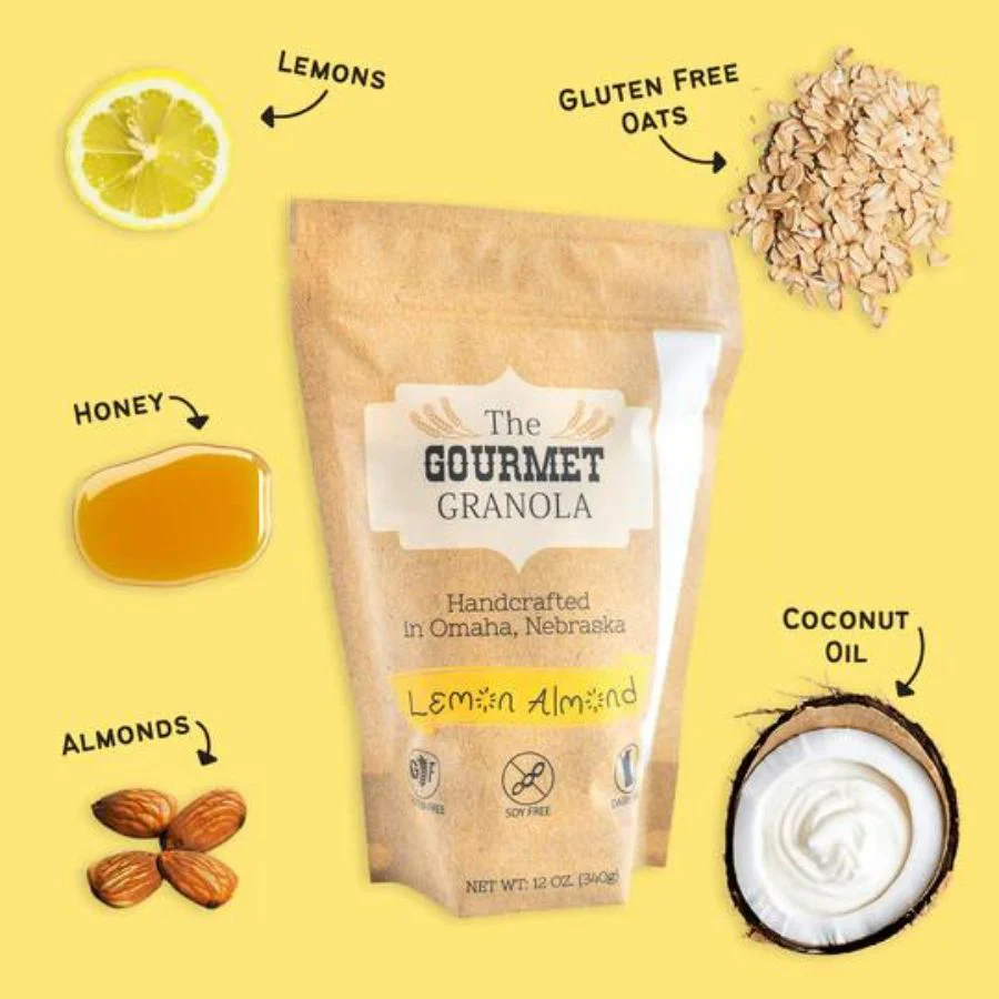 Lemon Almond Granola | 12 oz | Pack of 2 | Gluten, Soy, & Dairy Free | The Gourmet Granola - Image 4