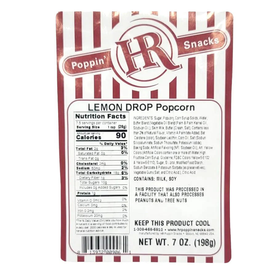 Lemon Popcorn | 7 oz | Pack of 2 | HR Poppin' Snacks - Image 6