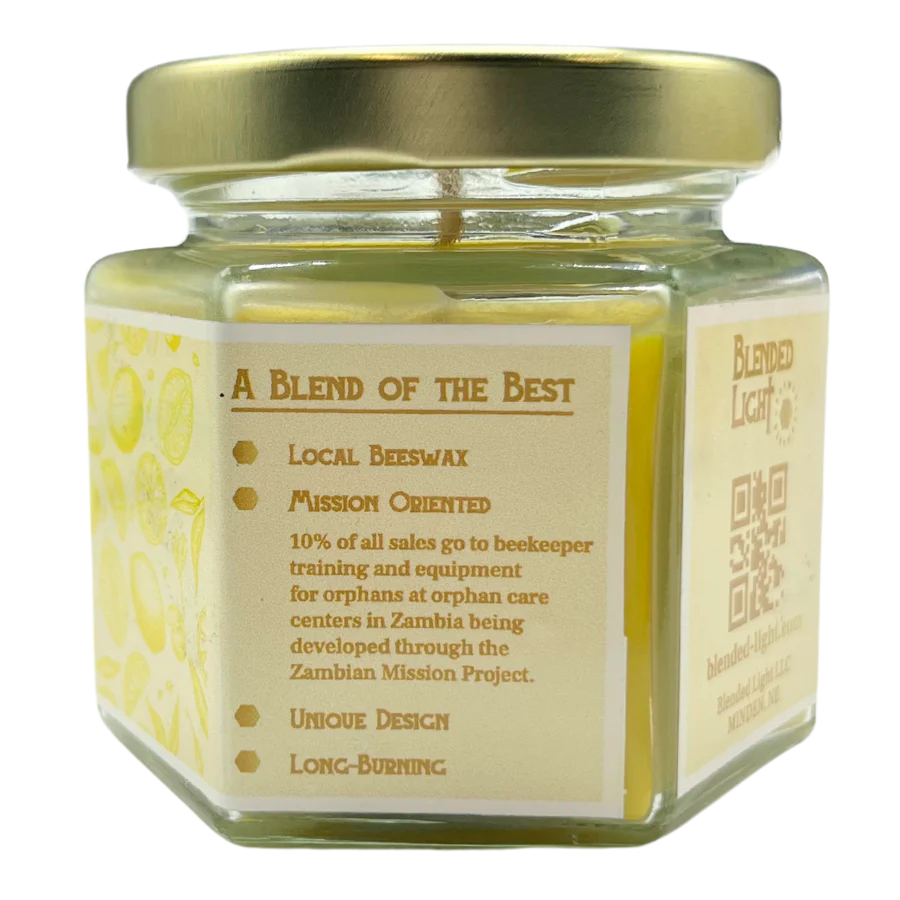Lemon Scented Candle | Multiple Sizes | Blended Light - Image 3