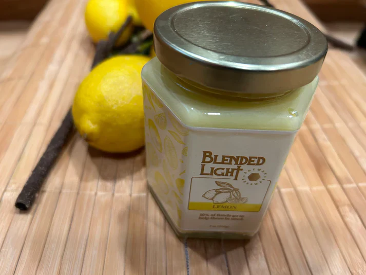 Lemon Scented Candle | Multiple Sizes | Blended Light - Image 4
