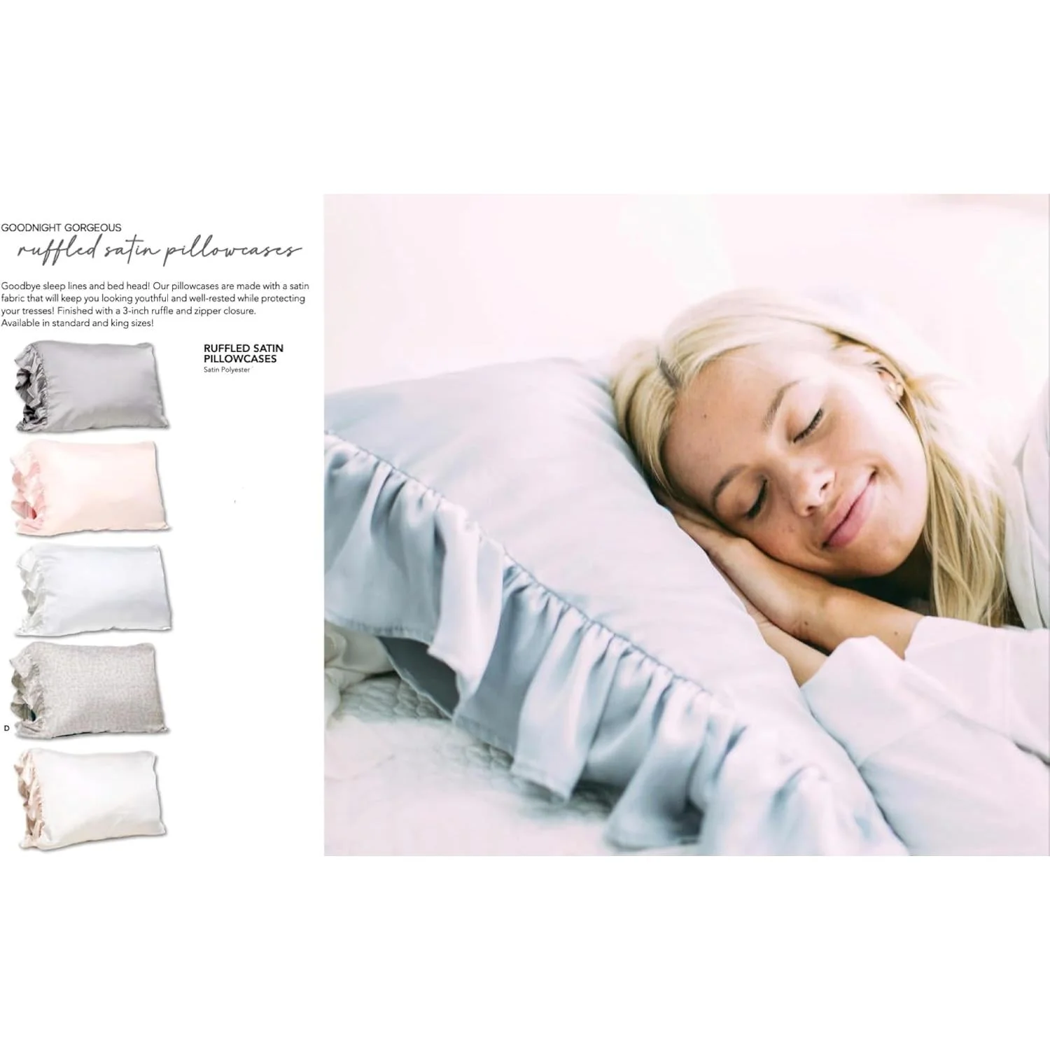 Leopard Ruffled Satin Pillowcase [Available in Standard Size] - Image 2