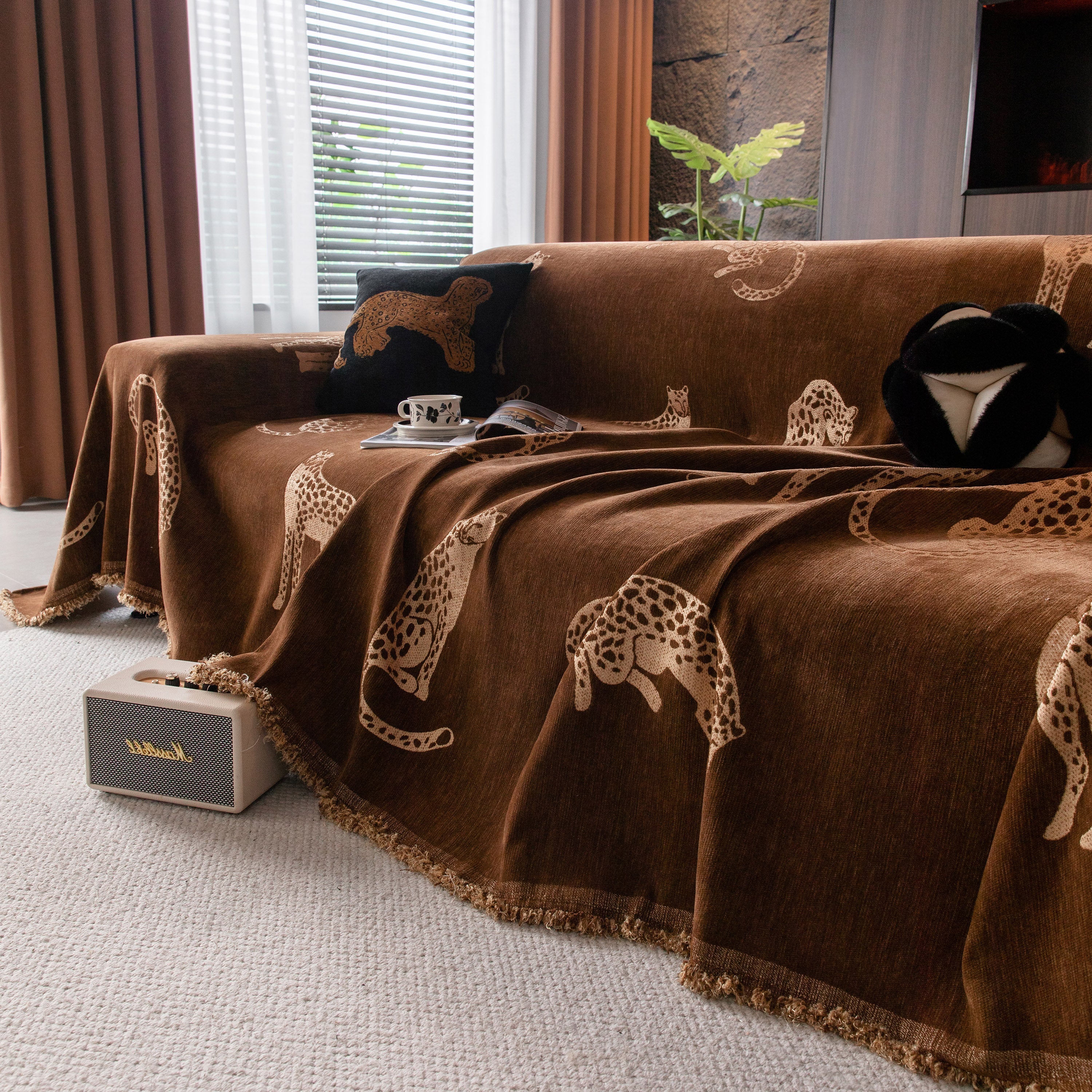Leopard Sofa Cover Blanket Stylish Furniture Protector Throw for Couches & Loveseats - Image 10