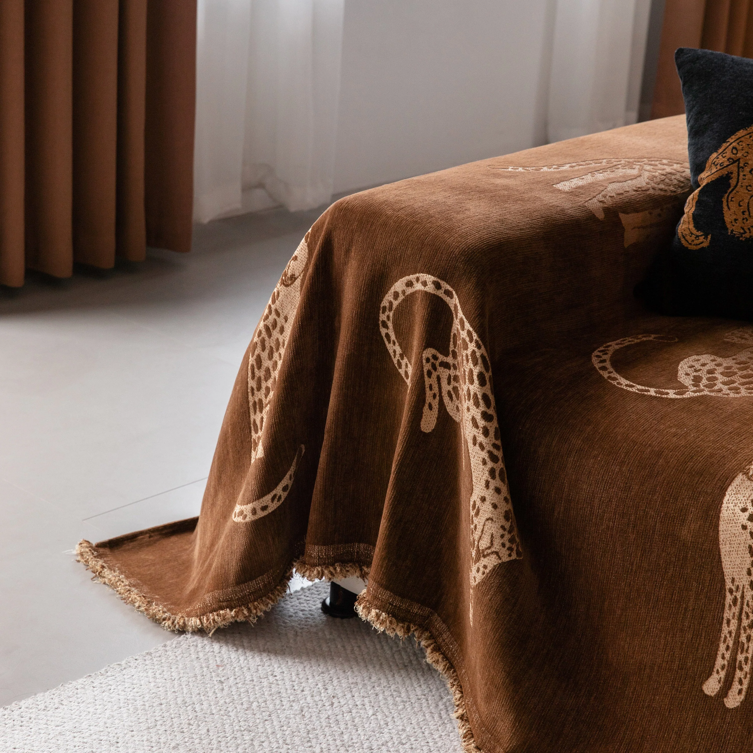 Leopard Sofa Cover Blanket Stylish Furniture Protector Throw for Couches & Loveseats - Image 12
