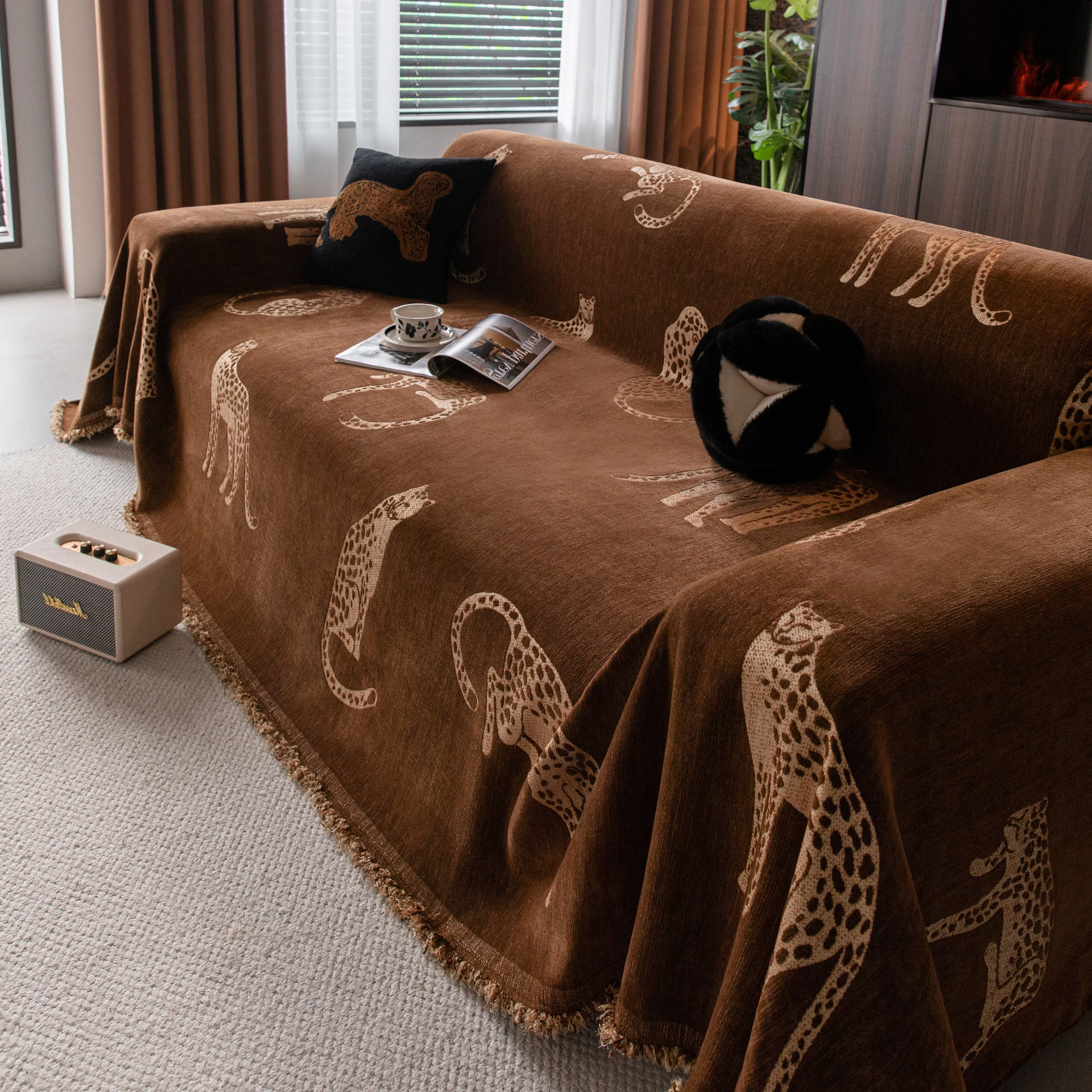Leopard Sofa Cover Blanket Stylish Furniture Protector Throw for Couches & Loveseats - Image 17