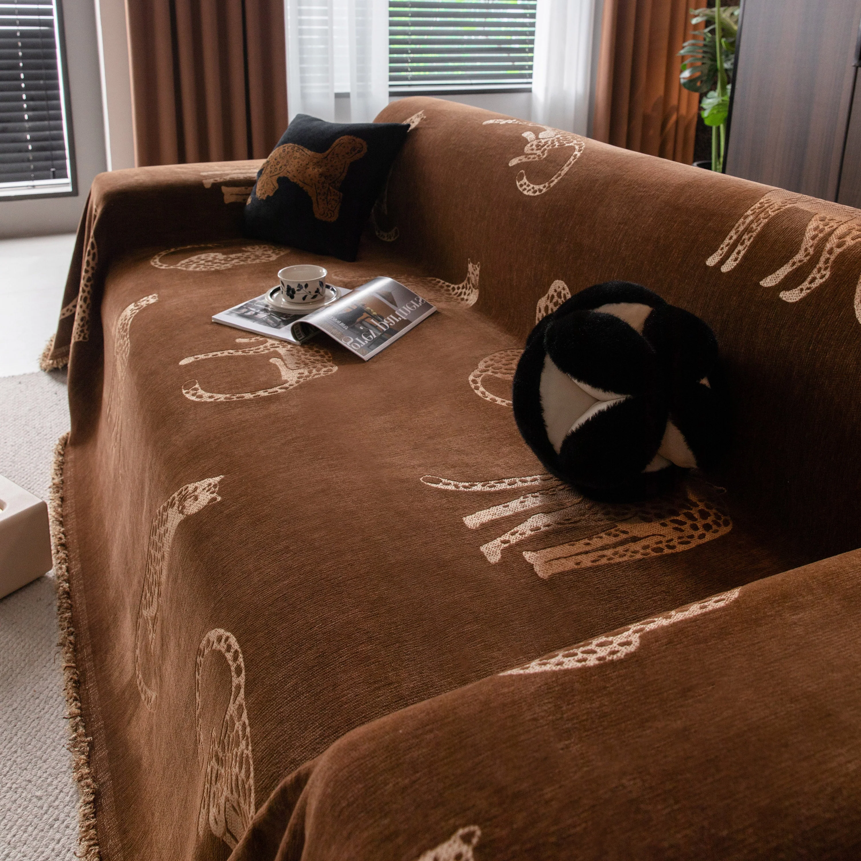 Leopard Sofa Cover Blanket Stylish Furniture Protector Throw for Couches & Loveseats - Image 21