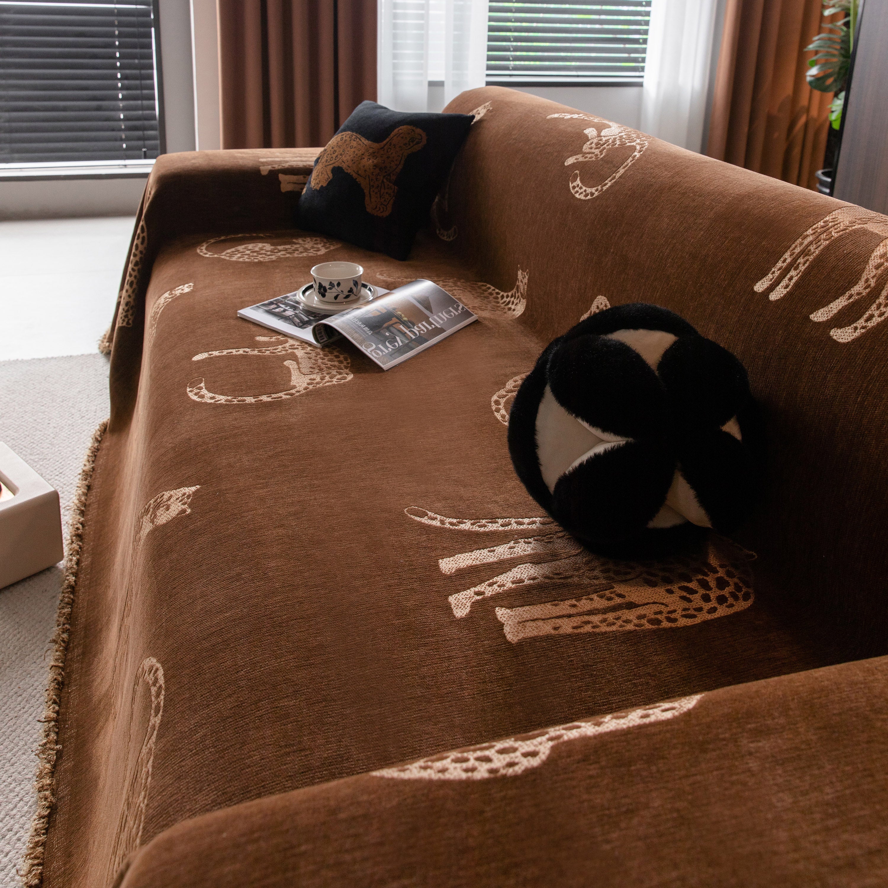 Leopard Sofa Cover Blanket Stylish Furniture Protector Throw for Couches & Loveseats - Image 24