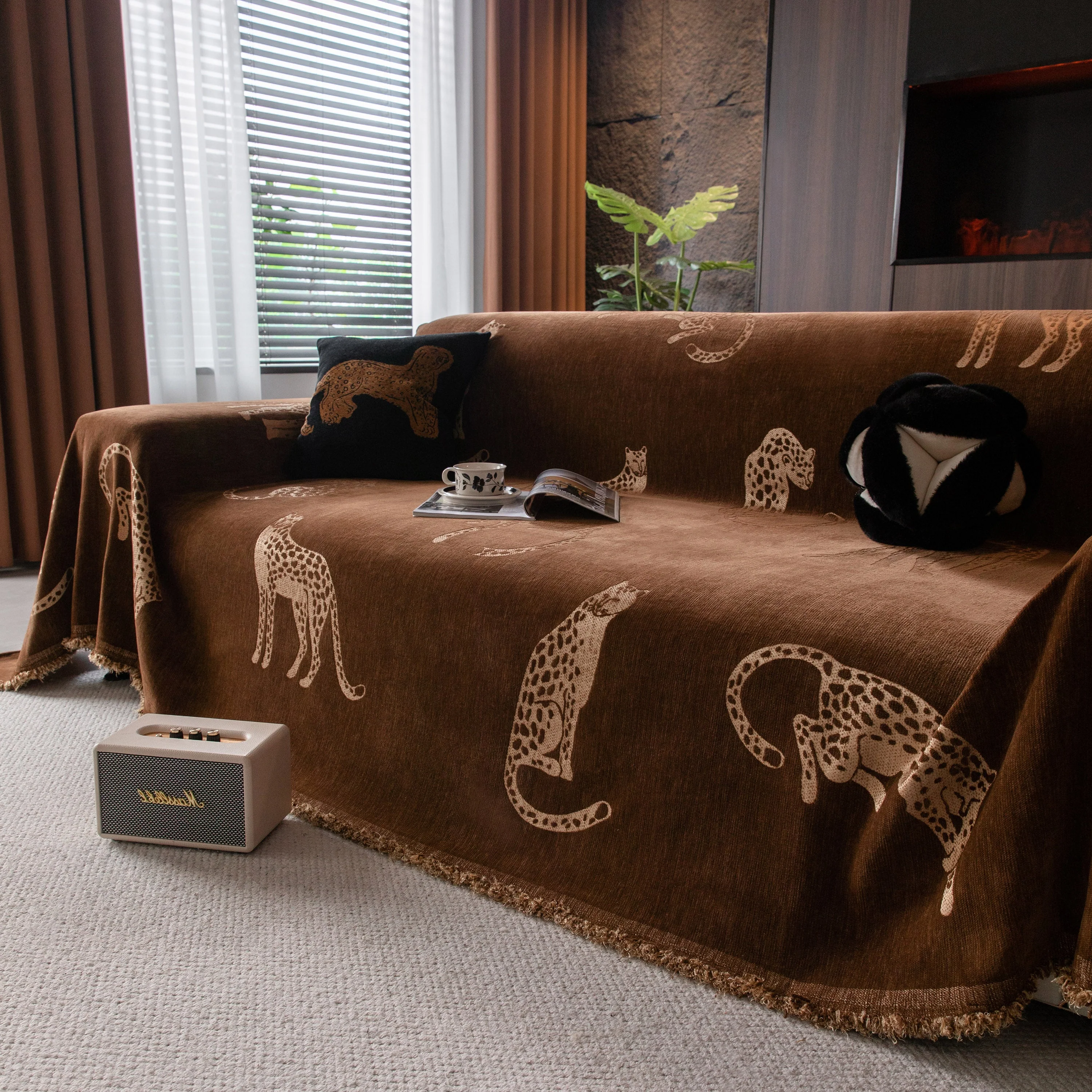 Leopard Sofa Cover Blanket Stylish Furniture Protector Throw for Couches & Loveseats - Image 26