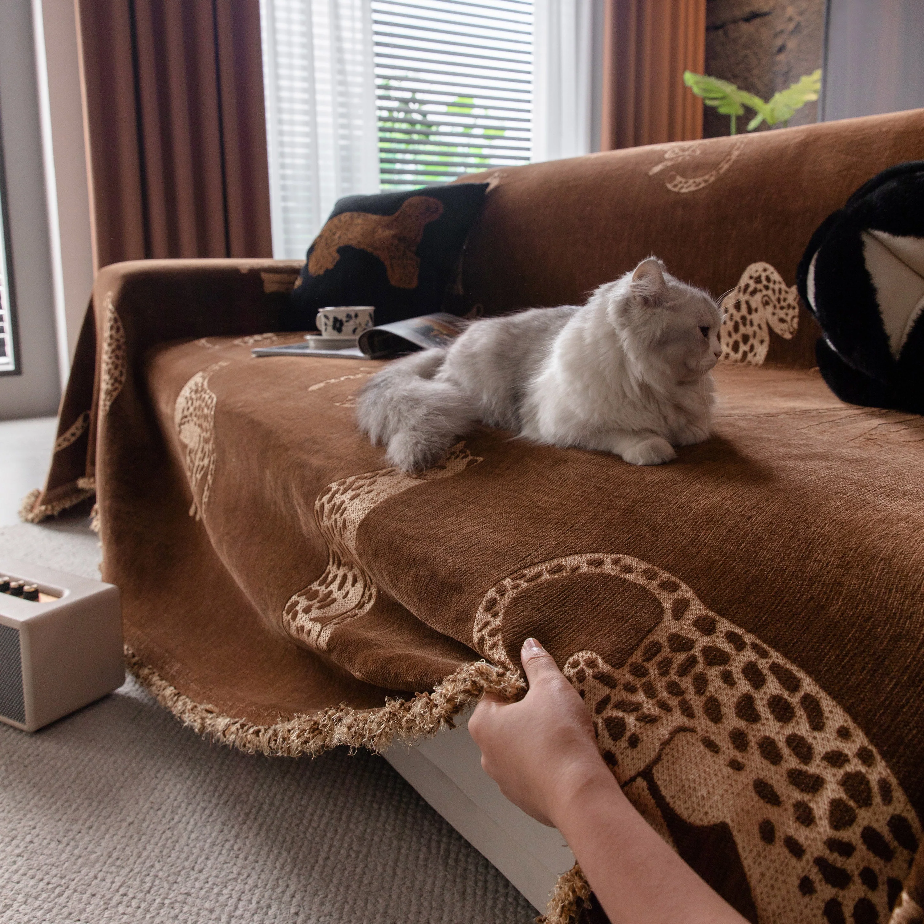 Leopard Sofa Cover Blanket Stylish Furniture Protector Throw for Couches & Loveseats - Image 28