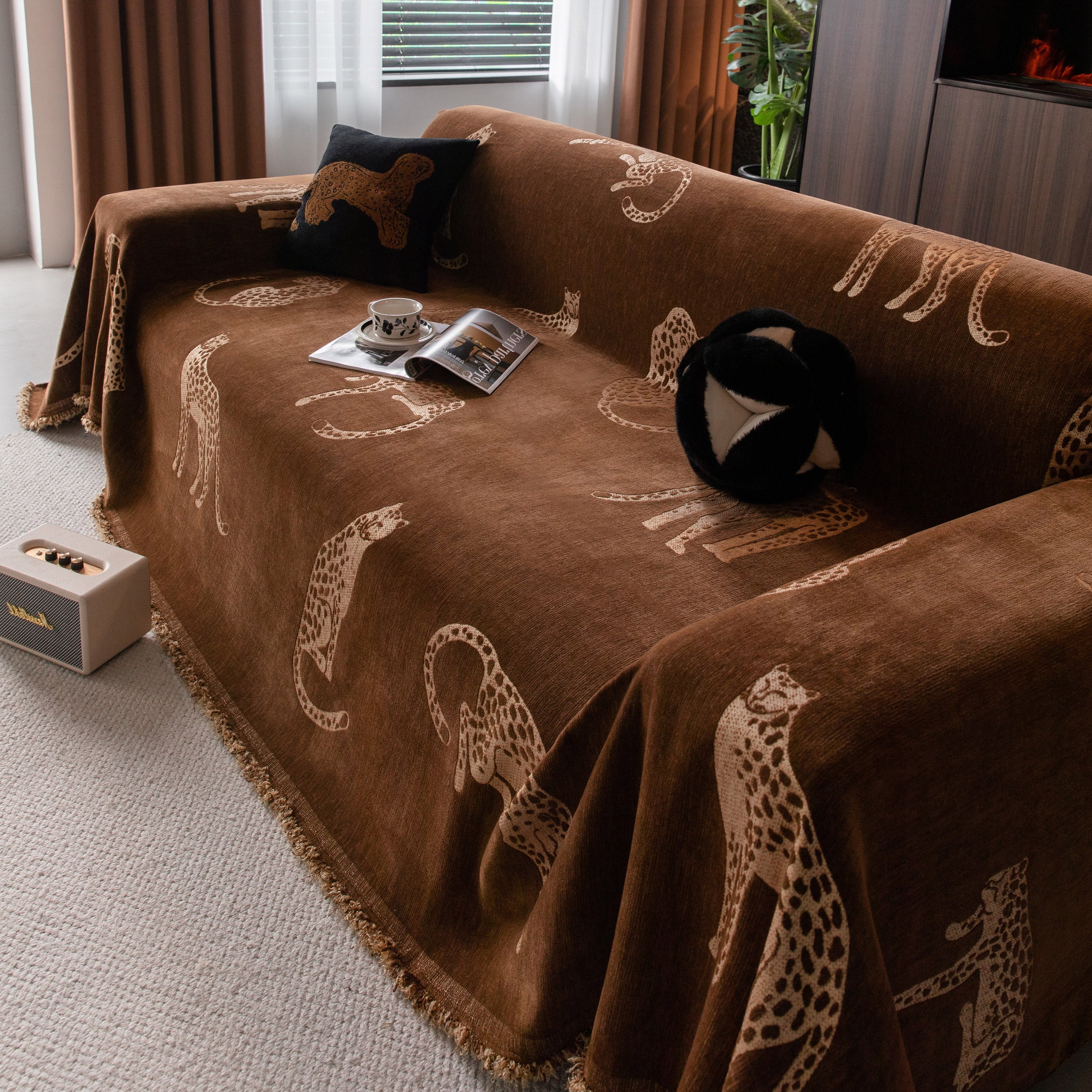 Leopard Sofa Cover Blanket Stylish Furniture Protector Throw for Couches & Loveseats - Image 29