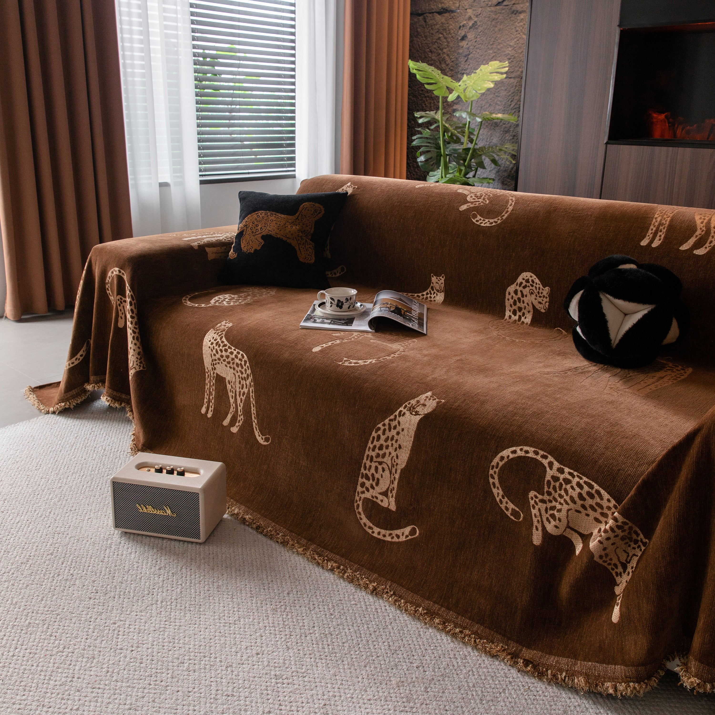 Leopard Sofa Cover Blanket Stylish Furniture Protector Throw for Couches & Loveseats - Image 32