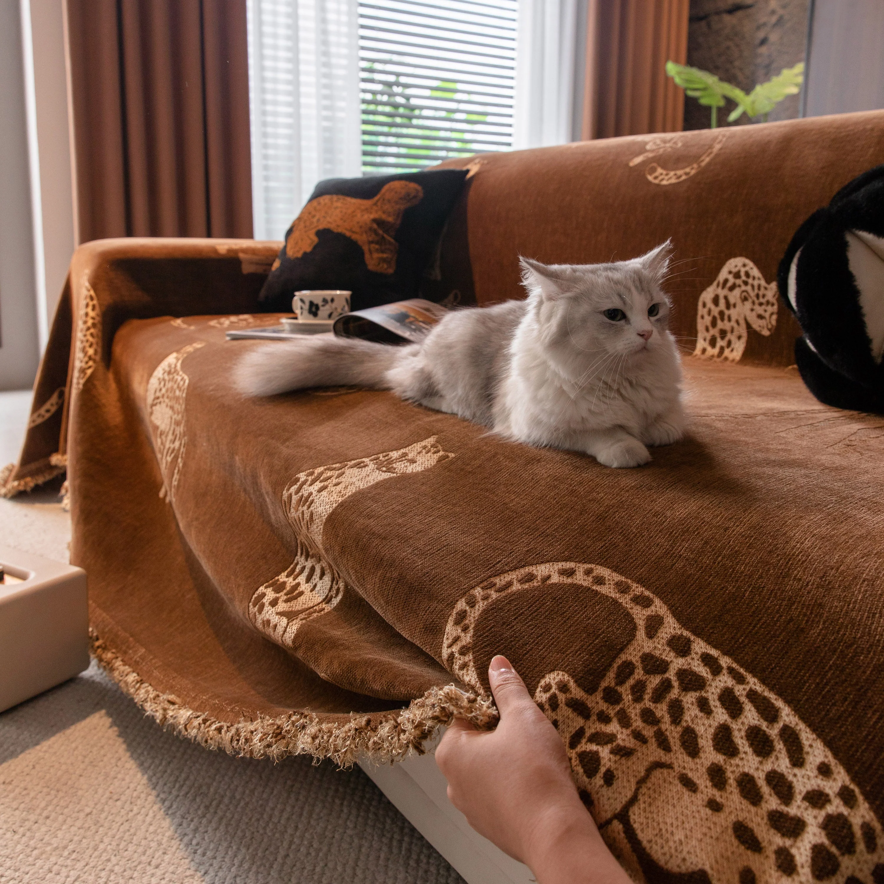 Leopard Sofa Cover Blanket Stylish Furniture Protector Throw for Couches & Loveseats - Image 33