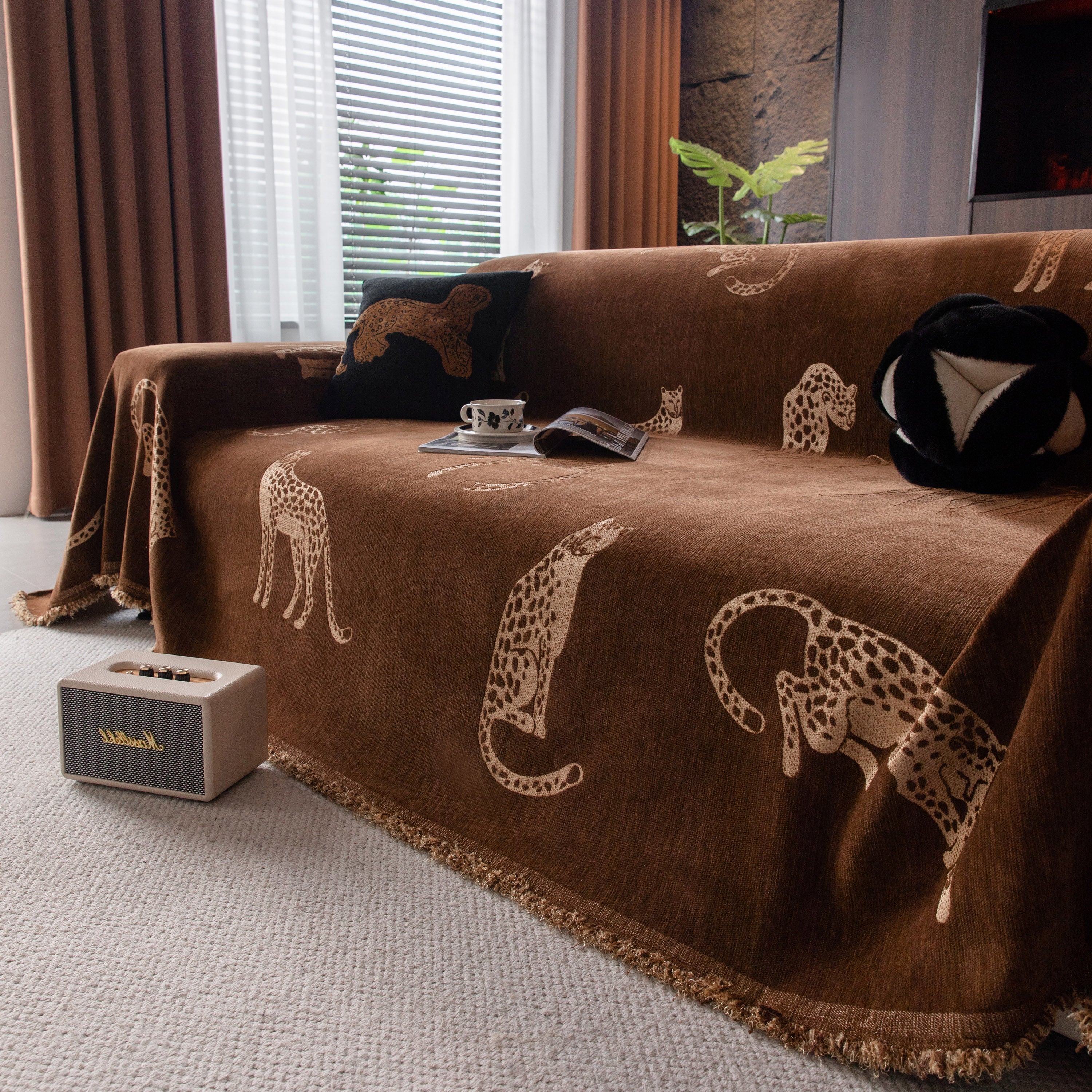 Leopard Sofa Cover Blanket Stylish Furniture Protector Throw for Couches & Loveseats - Image 34