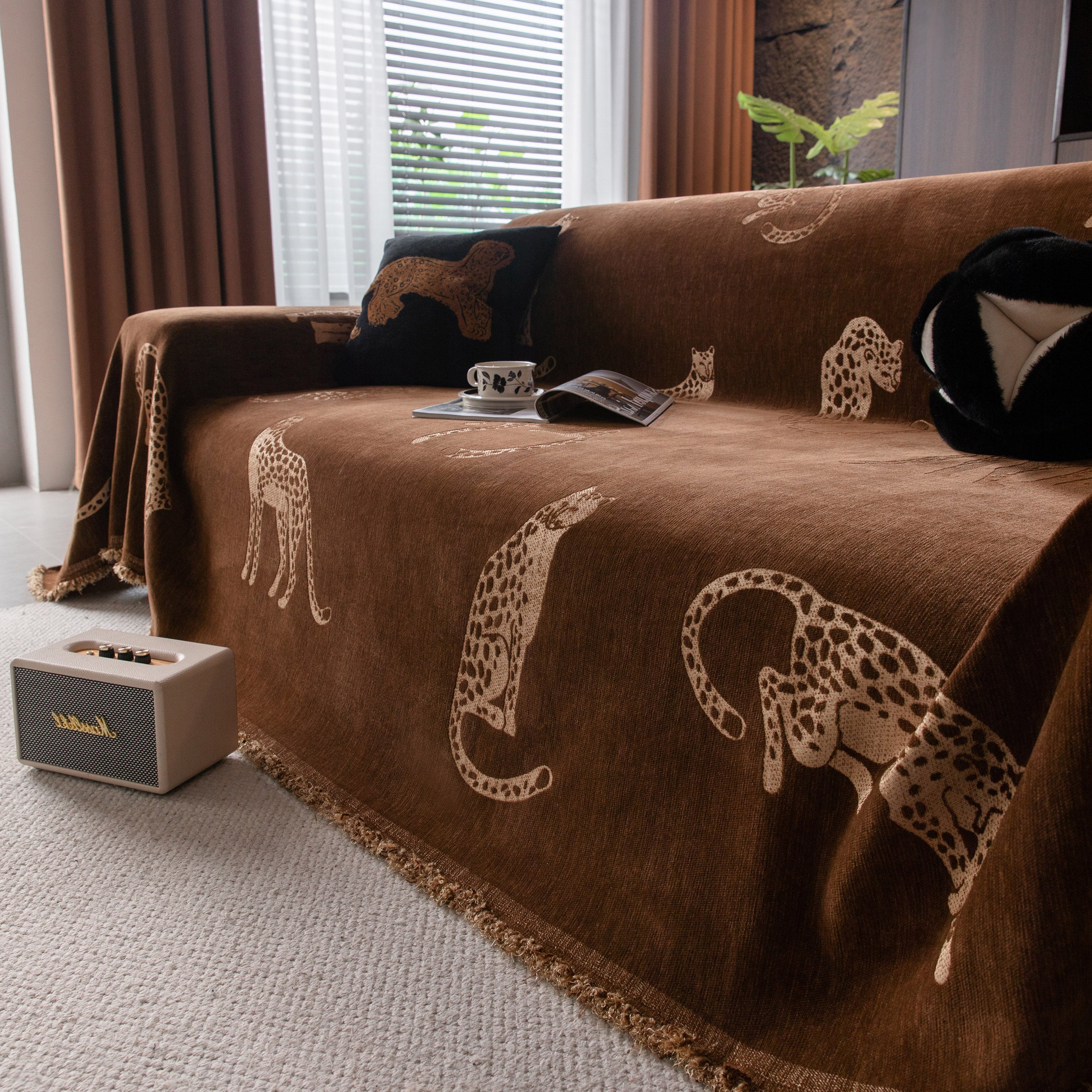 Leopard Sofa Cover Blanket Stylish Furniture Protector Throw for Couches & Loveseats - Image 37