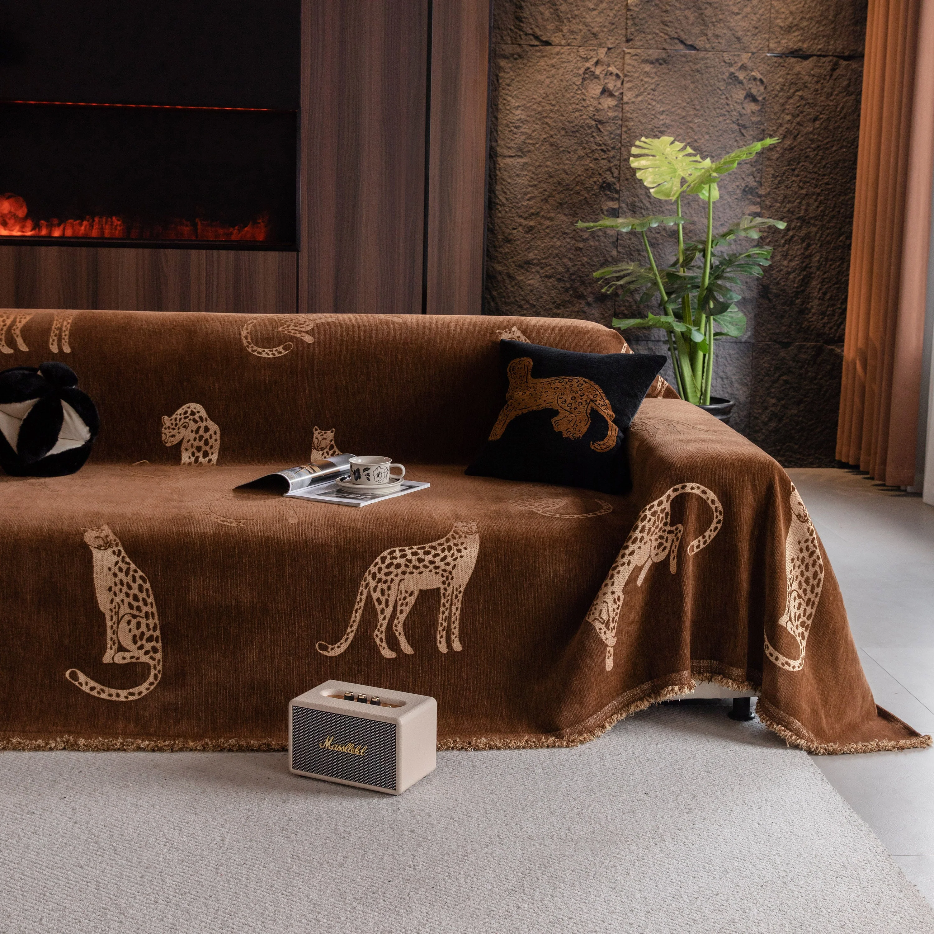 Leopard Sofa Cover Blanket Stylish Furniture Protector Throw for Couches & Loveseats - Image 38