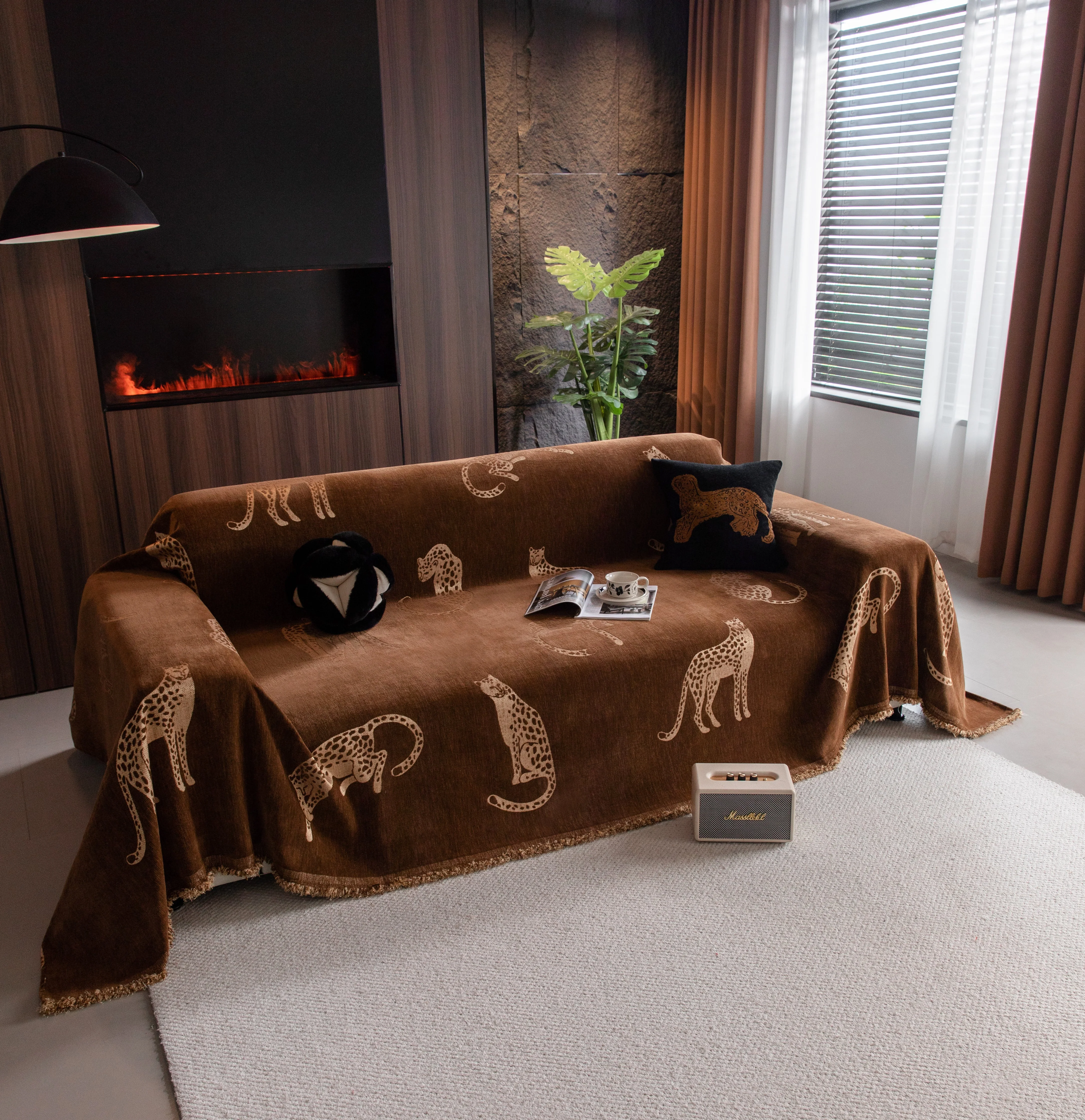 Leopard Sofa Cover Blanket Stylish Furniture Protector Throw for Couches & Loveseats - Image 39