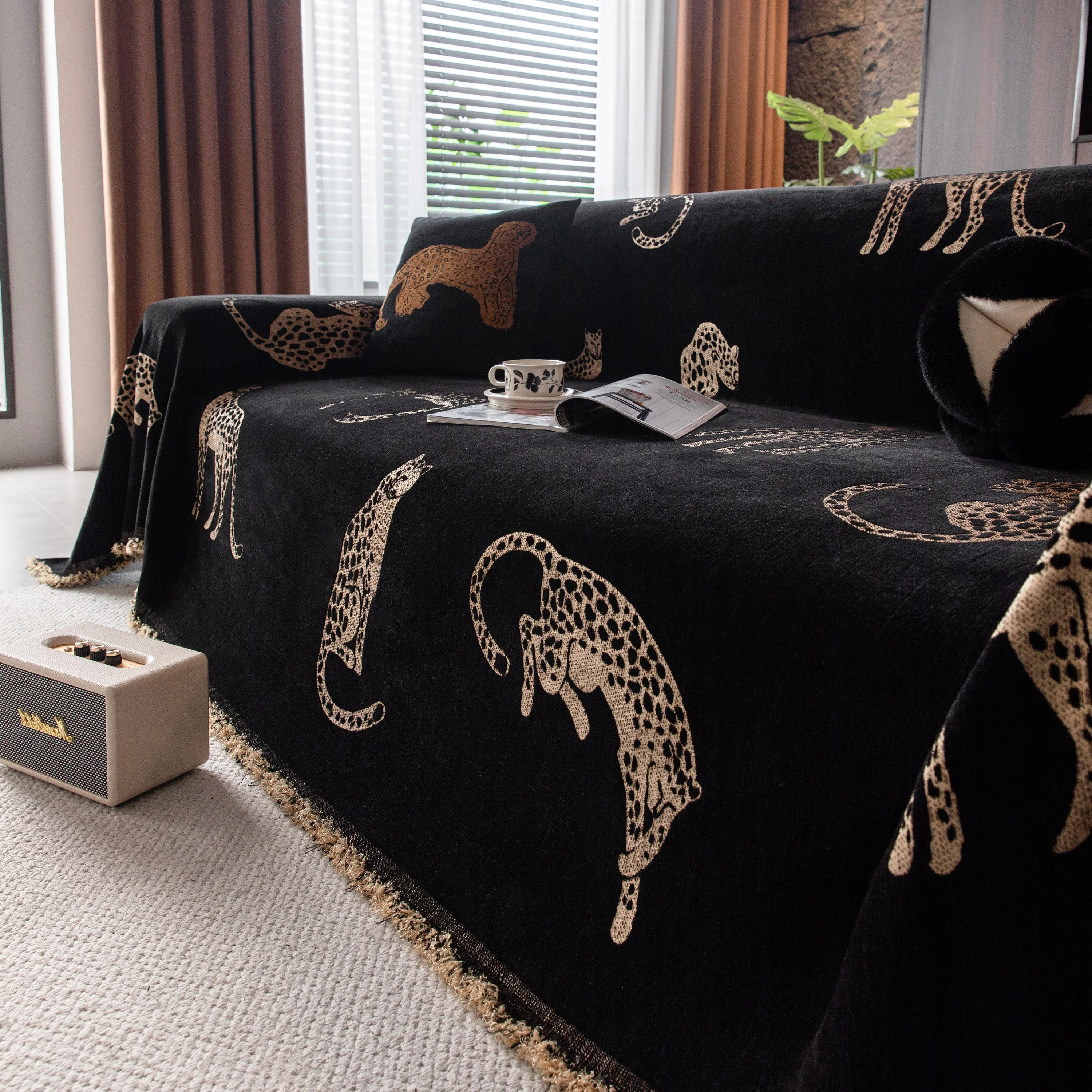 Leopard Sofa Cover Blanket Stylish Furniture Protector Throw for Couches & Loveseats - Image 46
