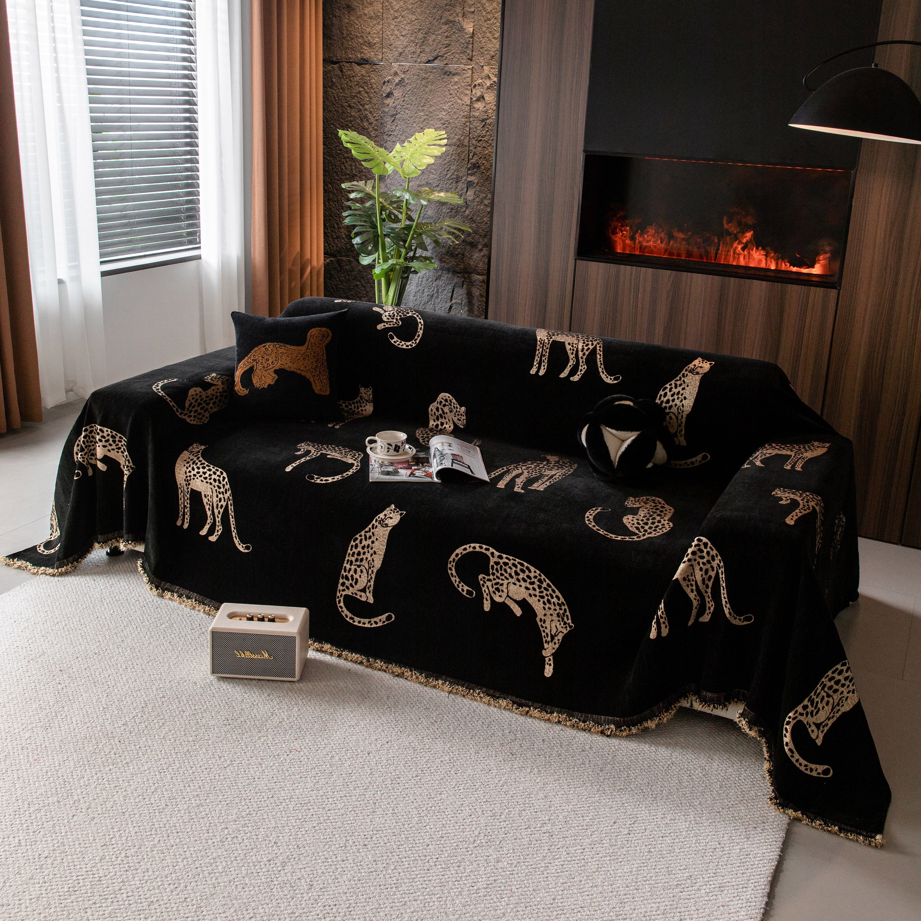 Leopard Sofa Cover Blanket Stylish Furniture Protector Throw for Couches & Loveseats - Image 48