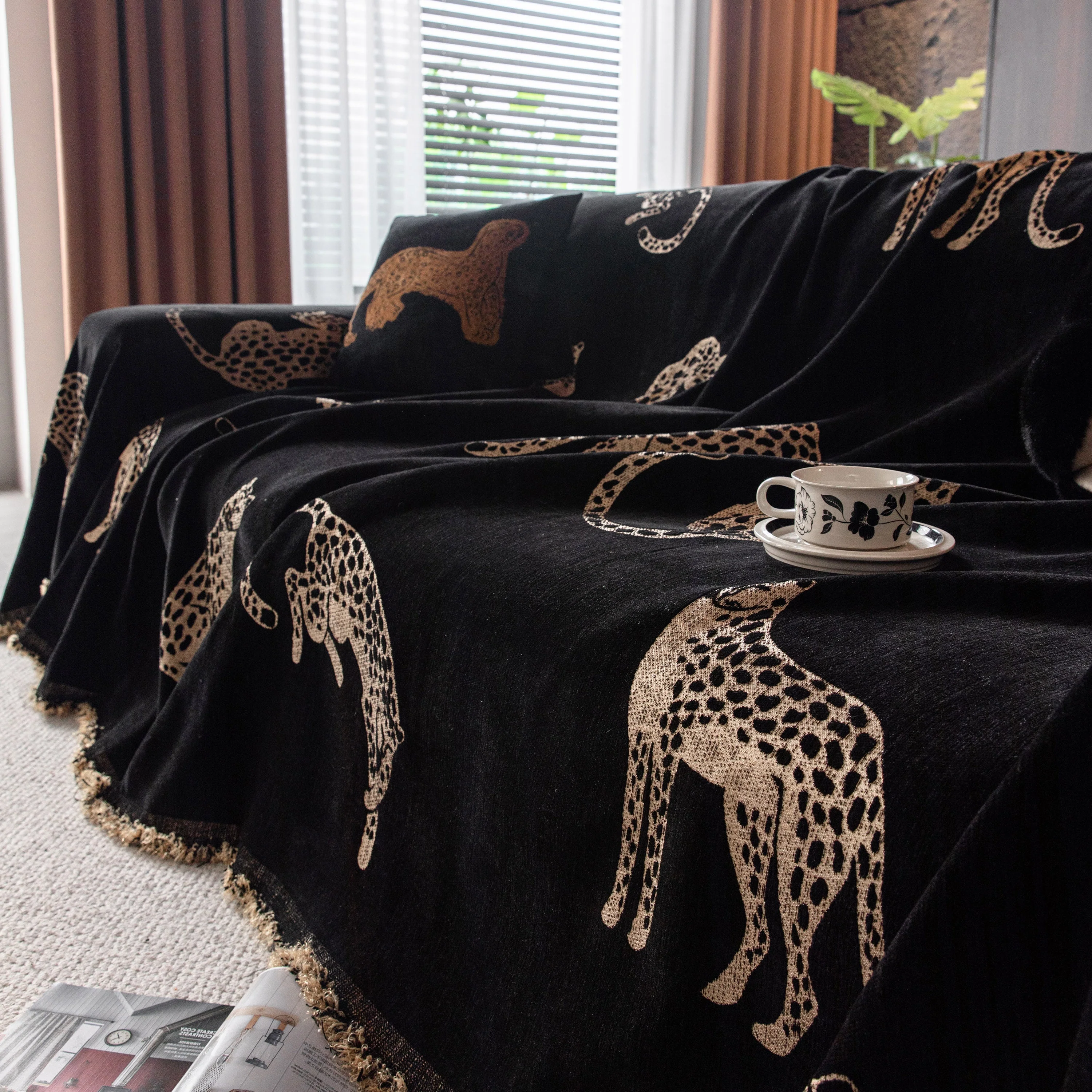 Leopard Sofa Cover Blanket Stylish Furniture Protector Throw for Couches & Loveseats - Image 51