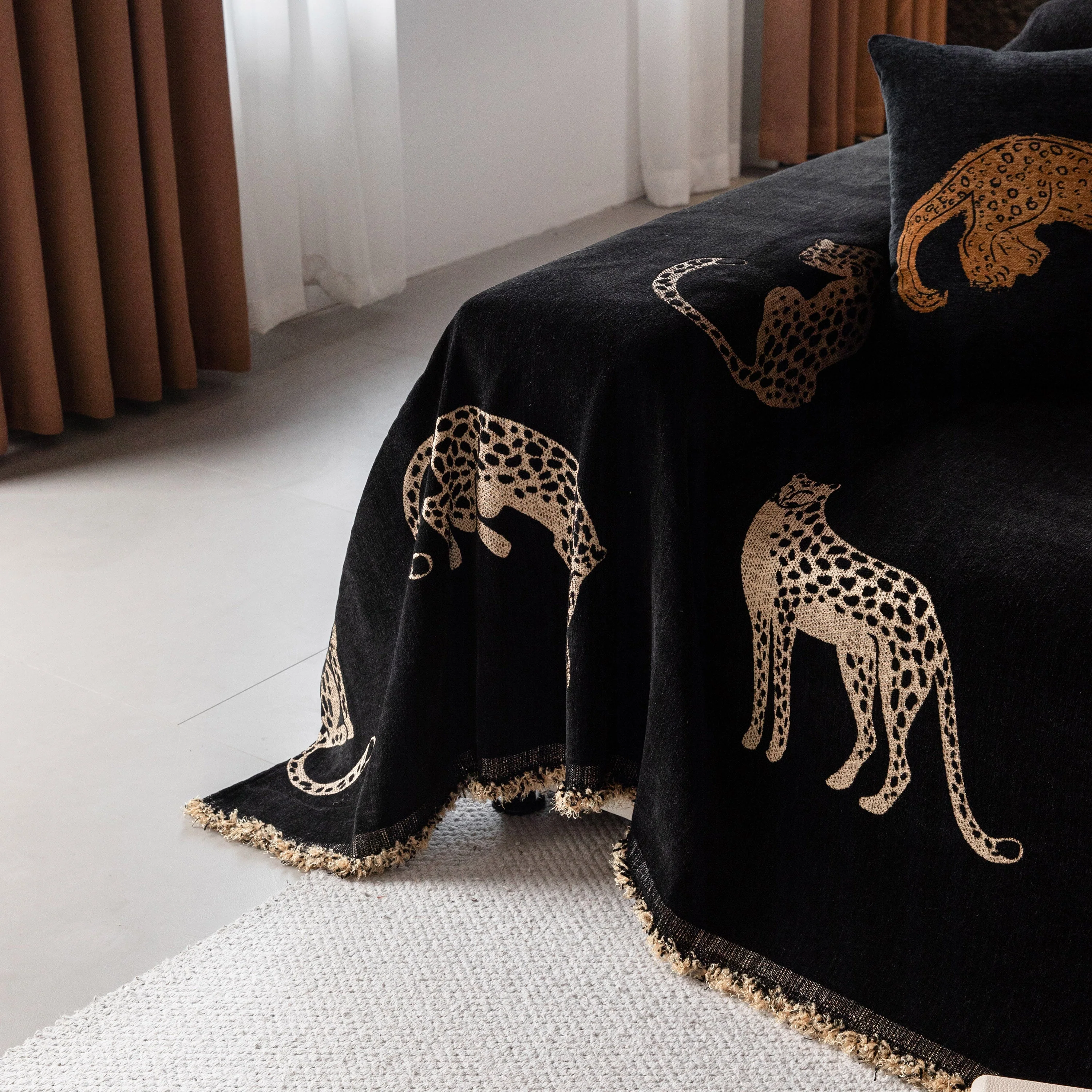 Leopard Sofa Cover Blanket Stylish Furniture Protector Throw for Couches & Loveseats - Image 53