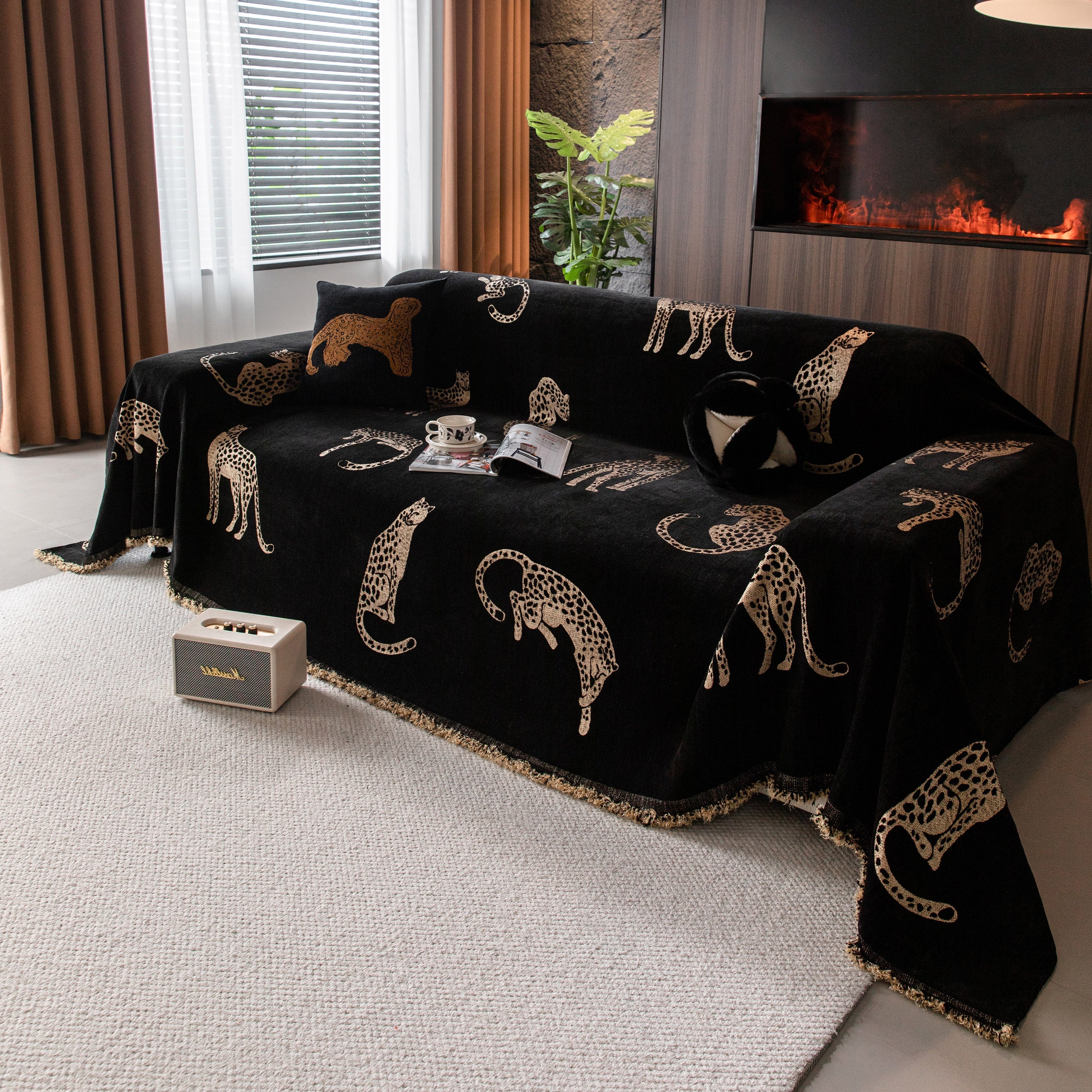 Leopard Sofa Cover Blanket Stylish Furniture Protector Throw for Couches & Loveseats - Image 56