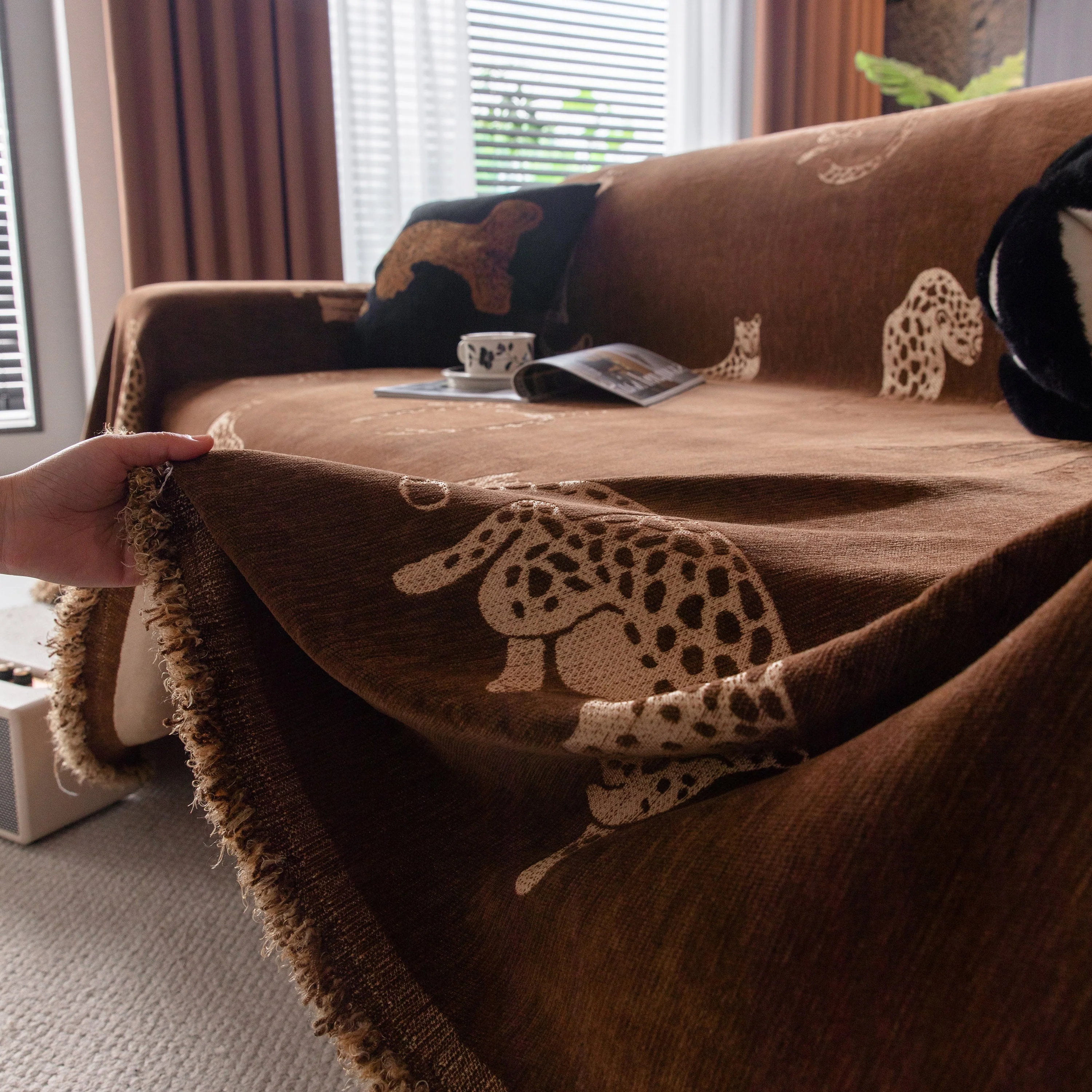 Leopard Sofa Cover Blanket Stylish Furniture Protector Throw for Couches & Loveseats - Image 7