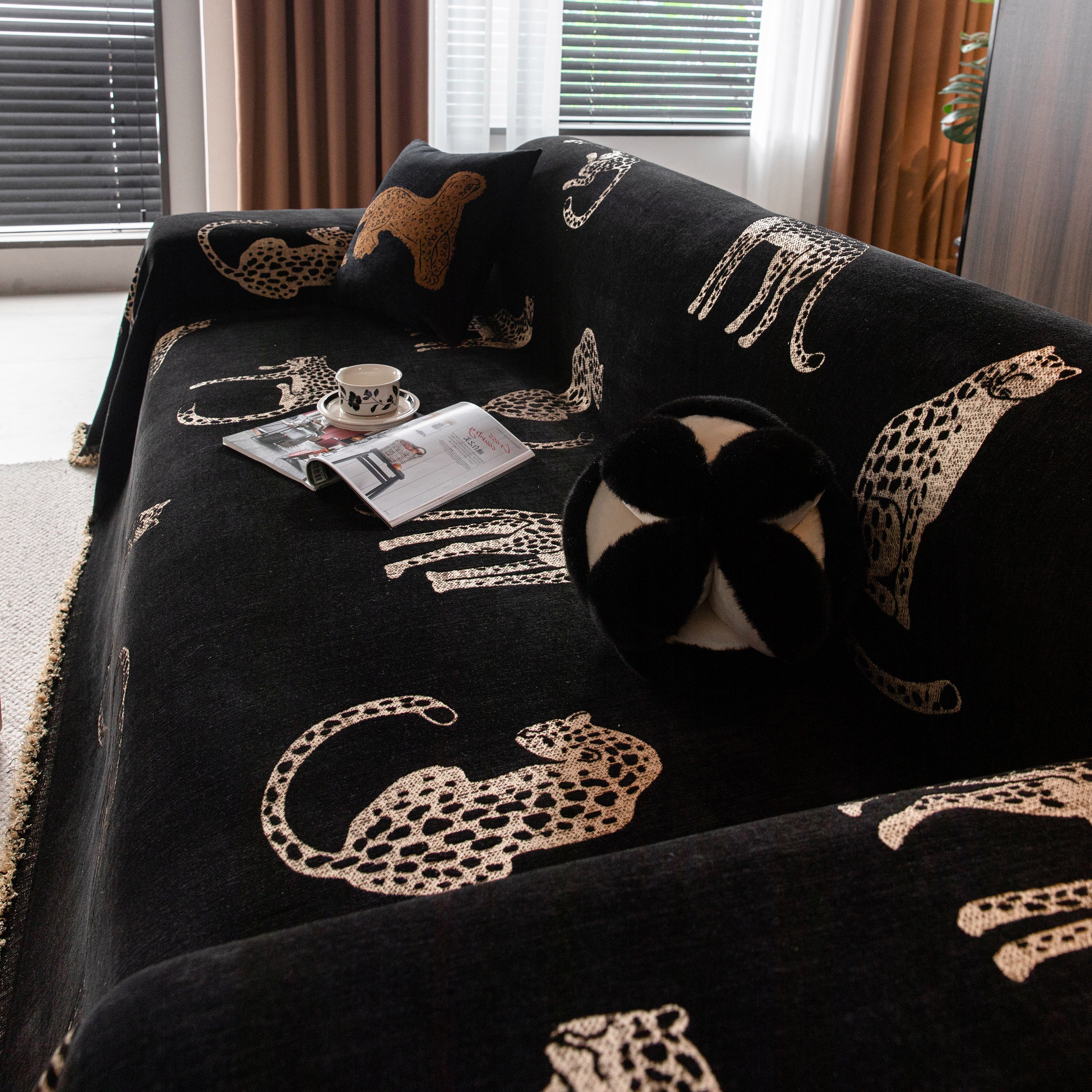 Leopard Sofa Cover Blanket Stylish Furniture Protector Throw for Couches & Loveseats - Image 70