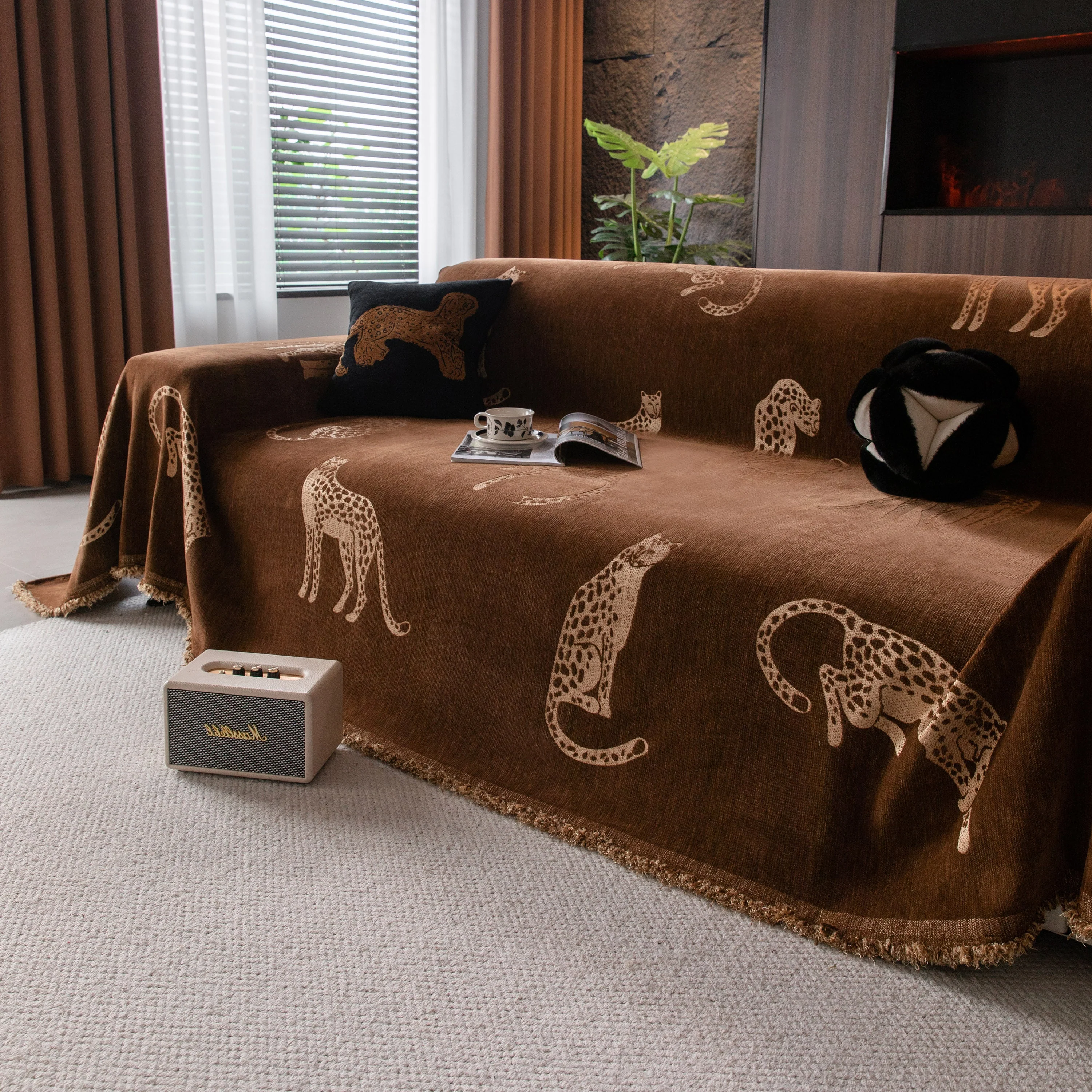 Leopard Sofa Cover Blanket Stylish Furniture Protector Throw for Couches & Loveseats - Image 8