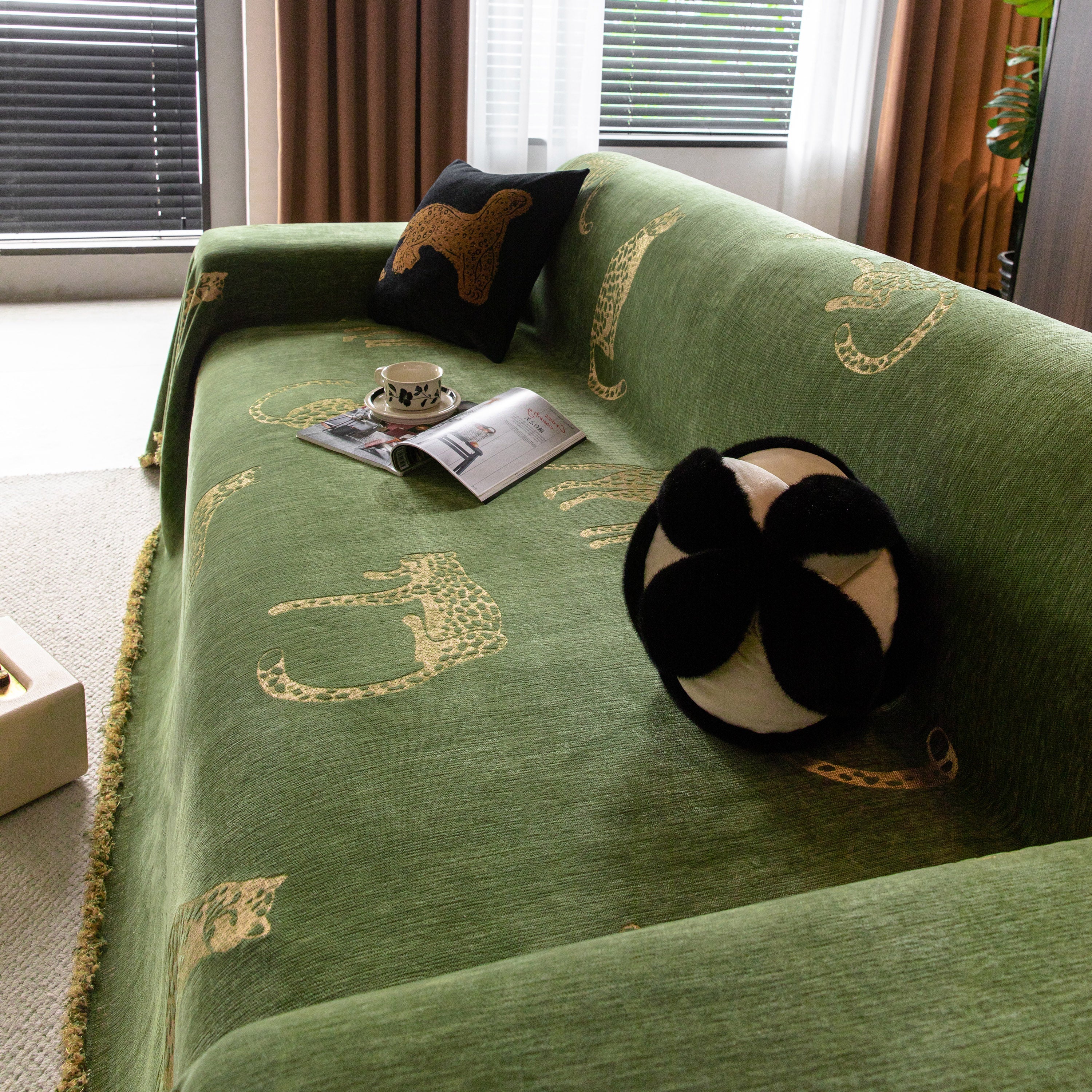 Leopard Sofa Cover Blanket Stylish Furniture Protector Throw for Couches & Loveseats - Image 88