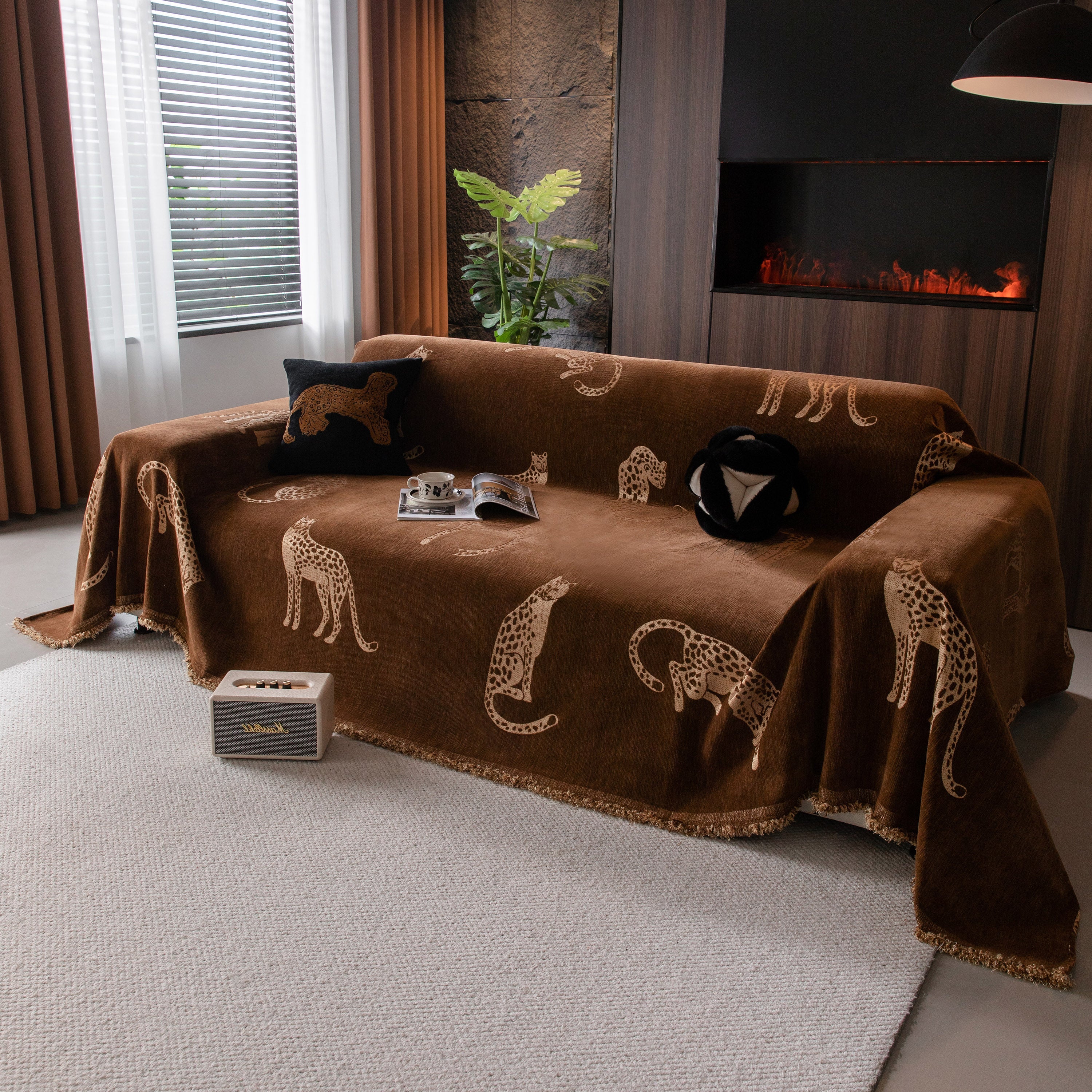 Leopard Sofa Cover Blanket Stylish Furniture Protector Throw for Couches & Loveseats - Image 9