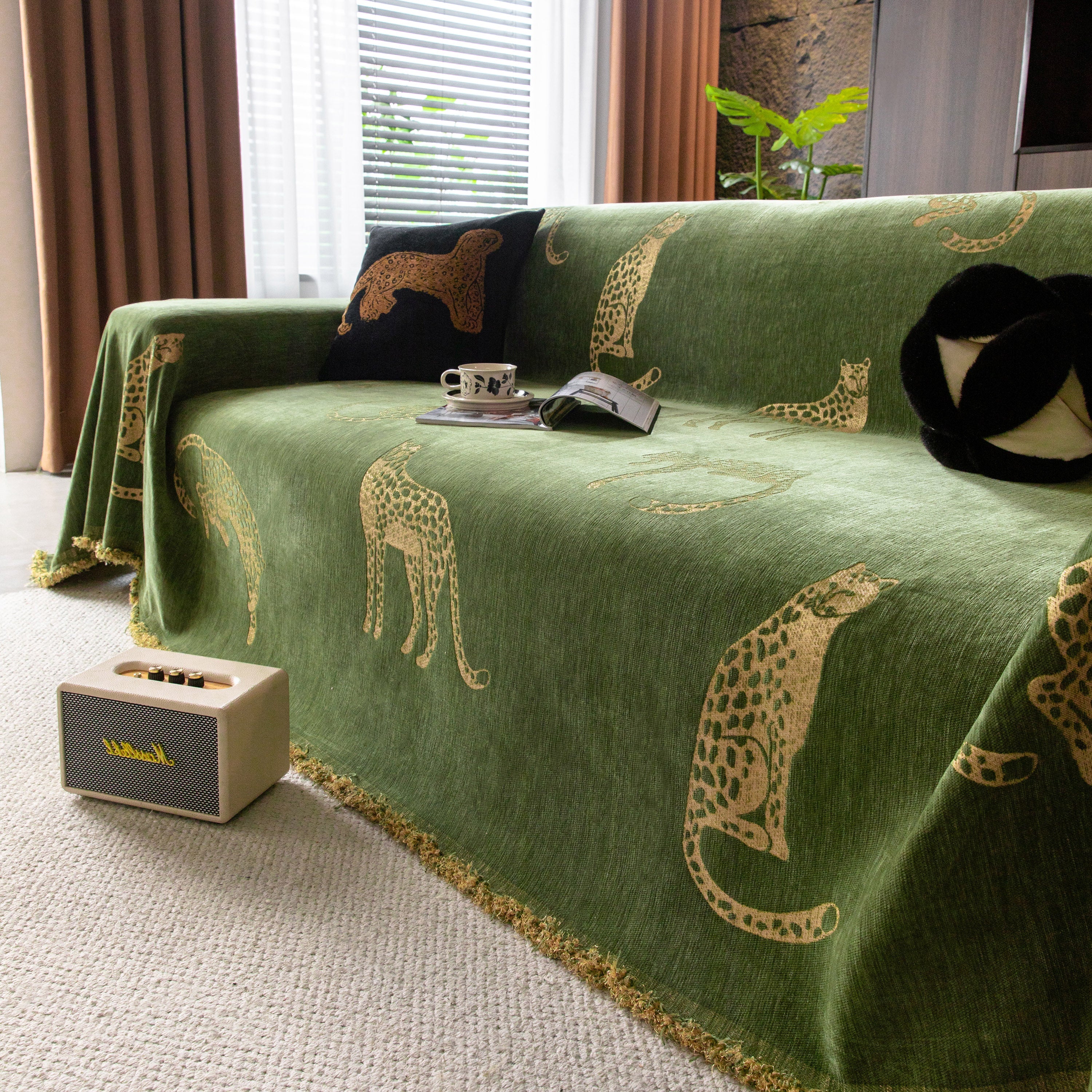 Leopard Sofa Cover Blanket Stylish Furniture Protector Throw for Couches & Loveseats - Image 97