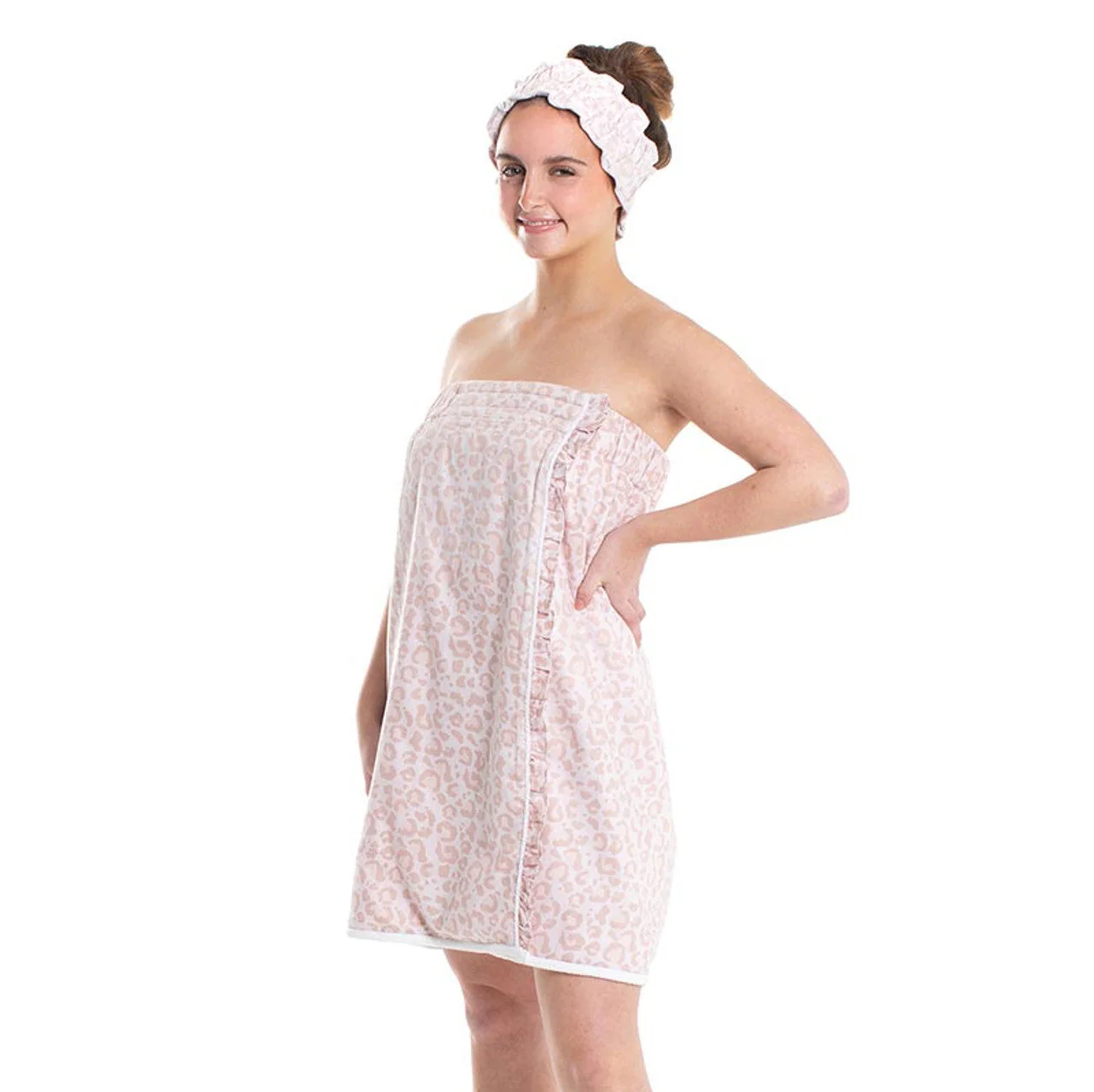 Leopard Spa Wrap and Headband Set | Giftable Bath Body Towel Shower Essentials - Image 7