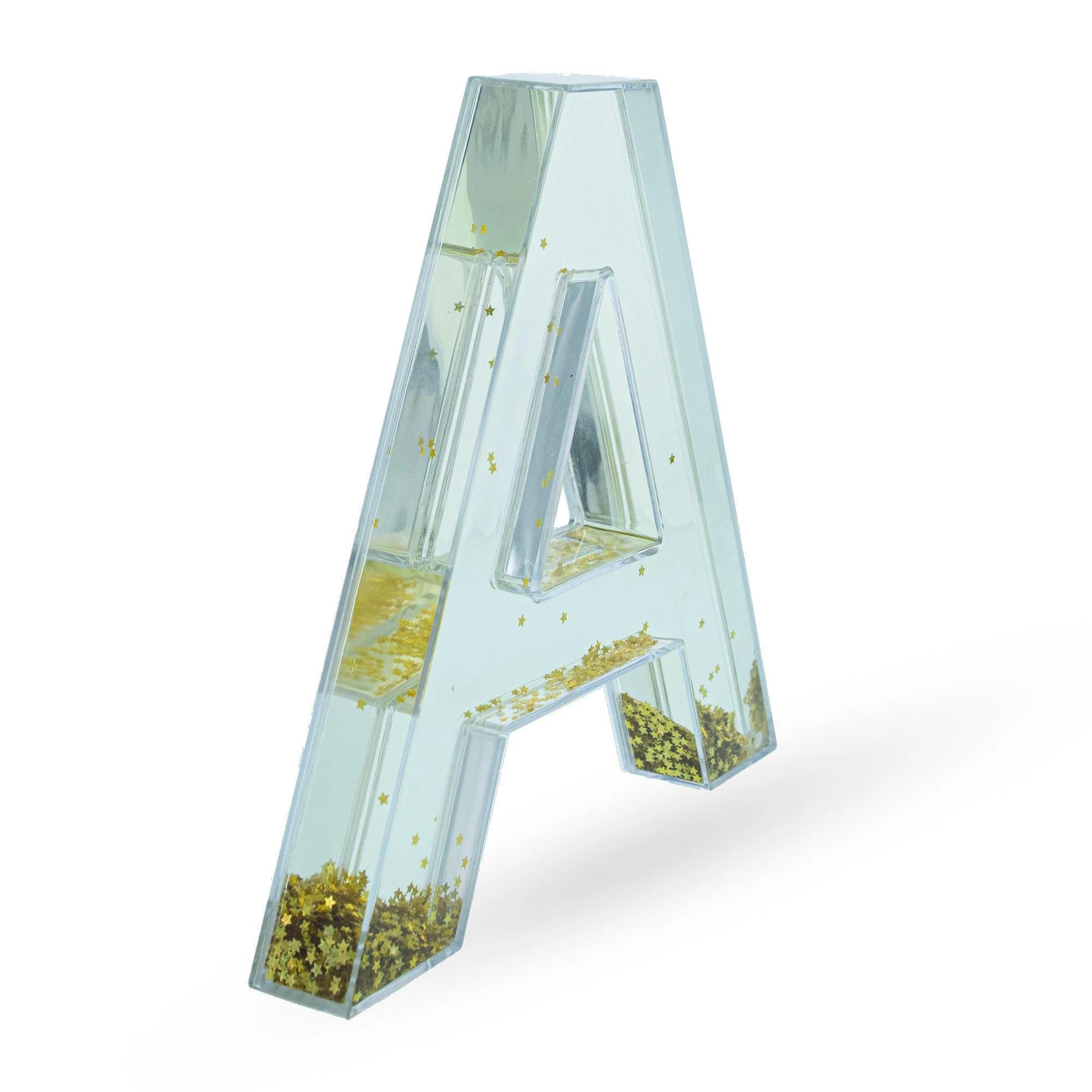 Letter A Glitter-Filled Acrylic Snow Globe - Image 2