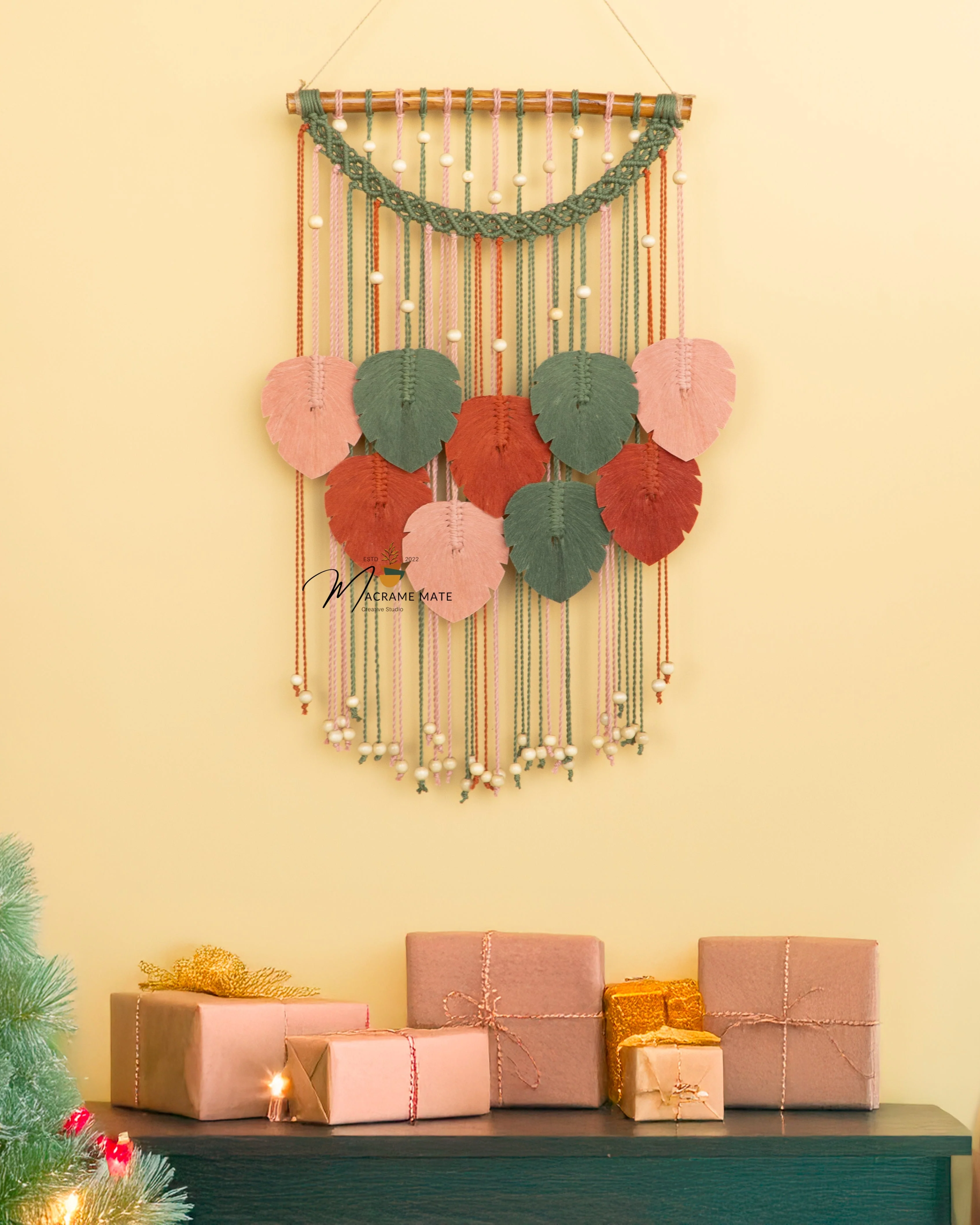 Levia Boho Macrame Leaf Hangings - Image 5