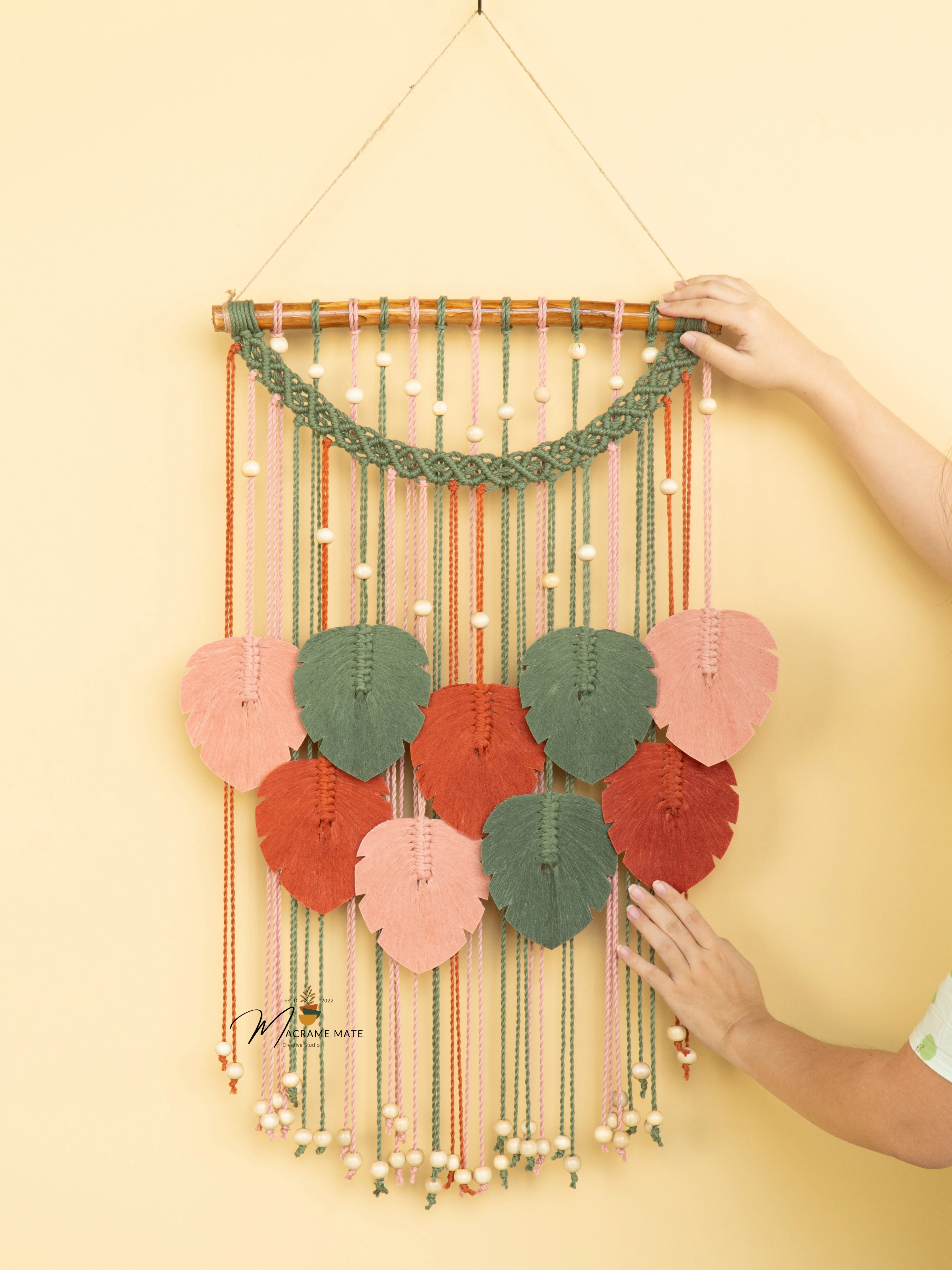 Levia Boho Macrame Leaf Hangings - Image 6