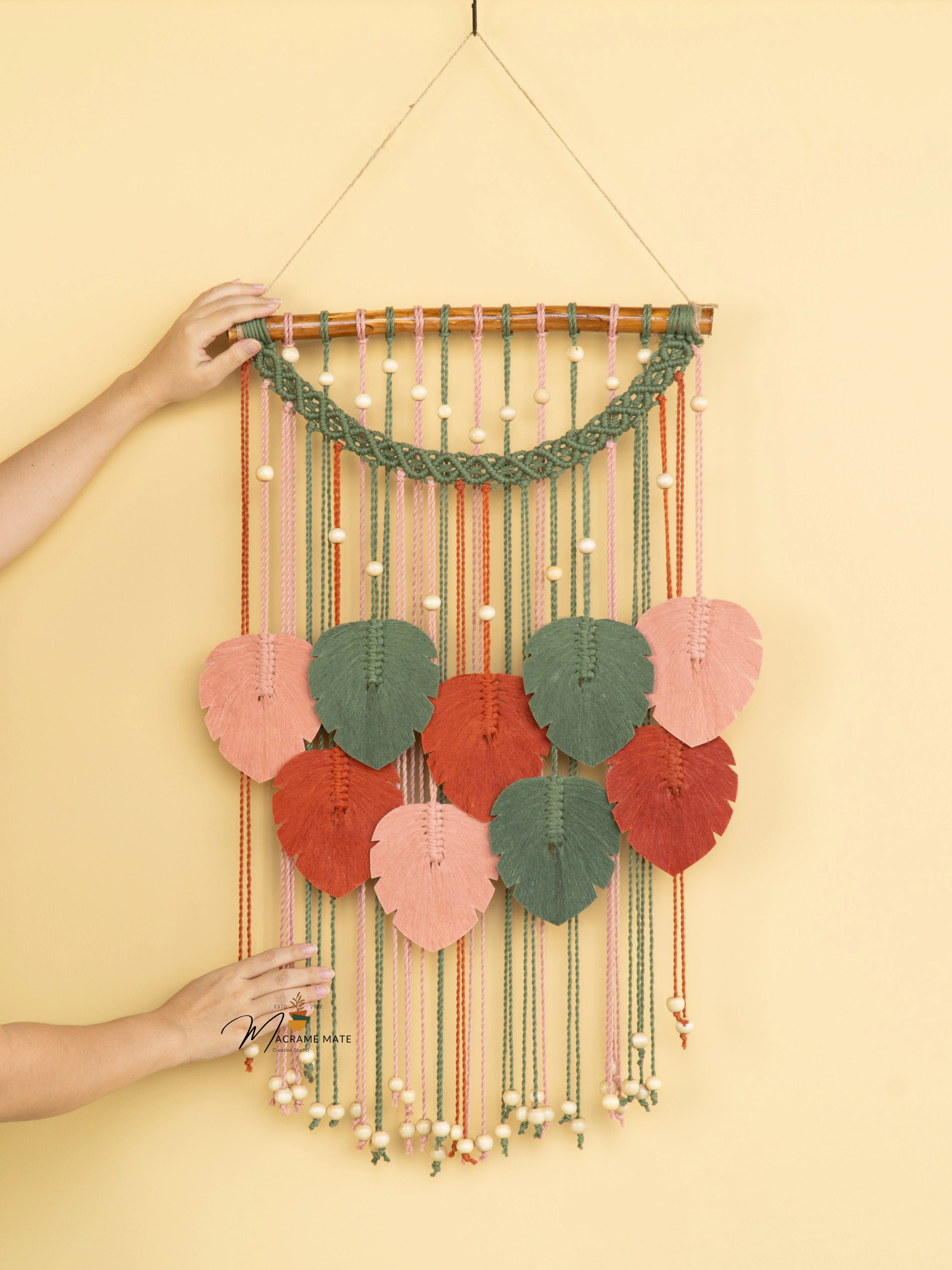 Levia Boho Macrame Leaf Hangings - Image 7