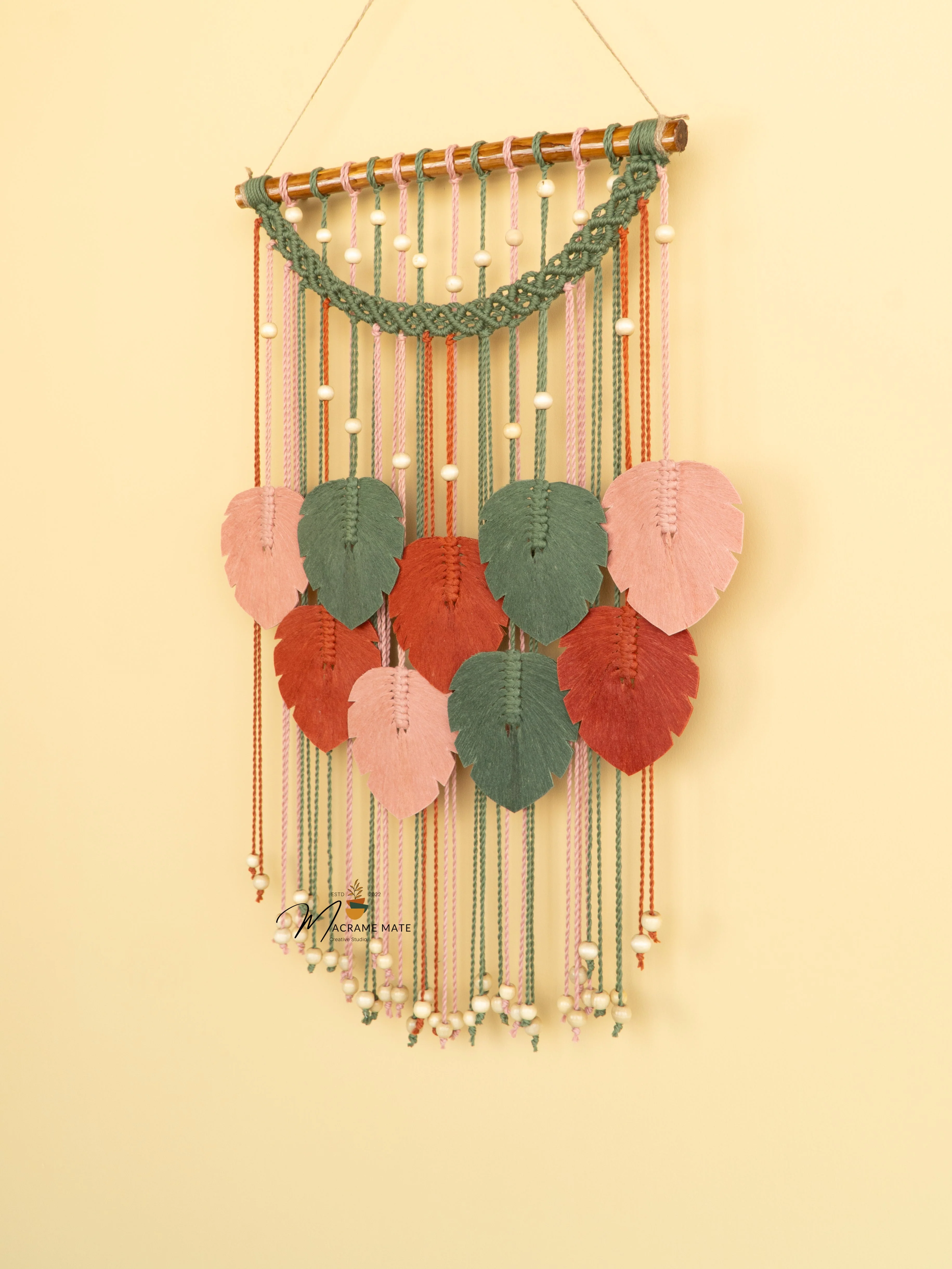 Levia Boho Macrame Leaf Hangings - Image 8