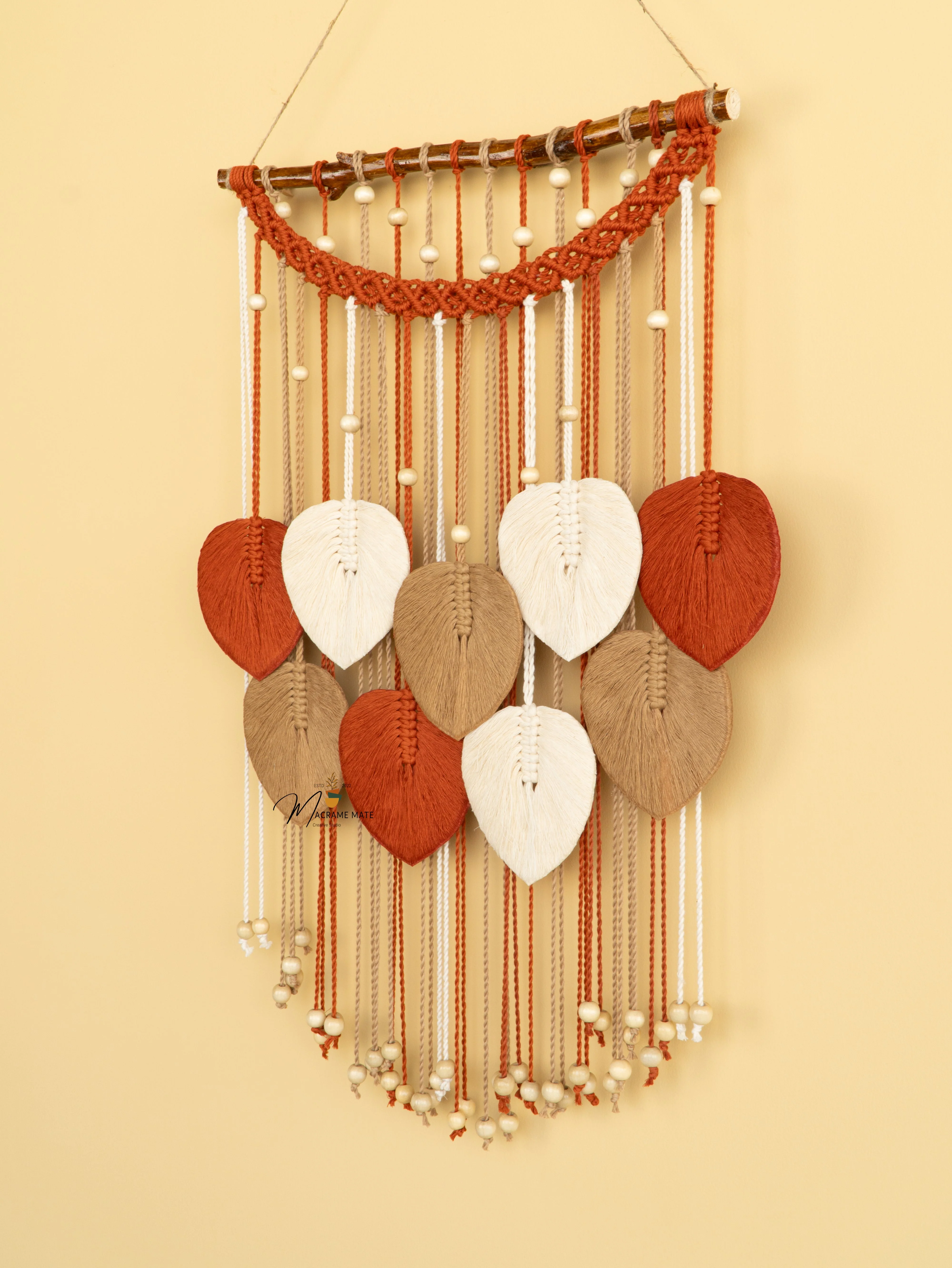 Levia Warm Macrame Leaf Hangings - Image 5