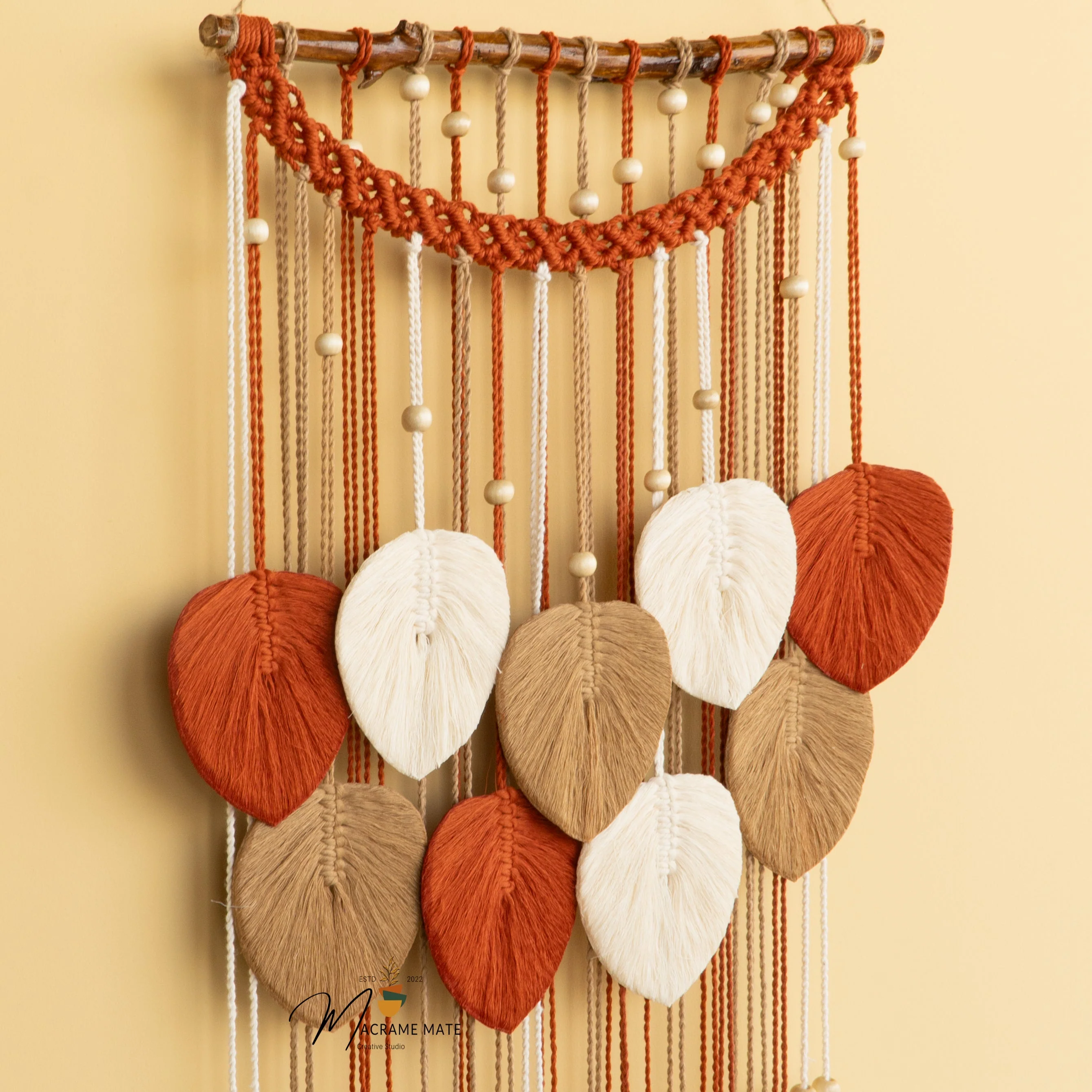 Levia Warm Macrame Leaf Hangings - Image 9