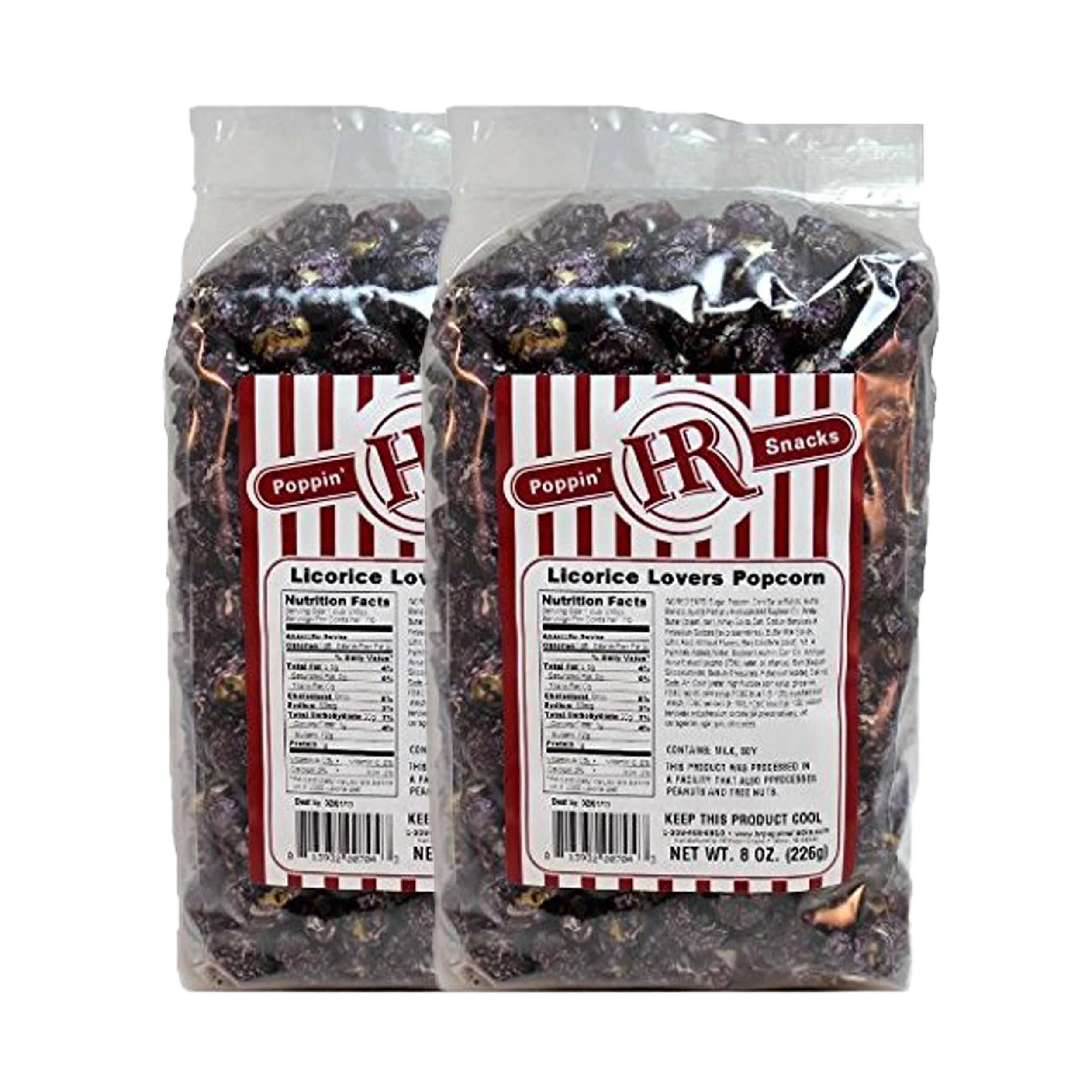 Black Licorice Popcorn | Pack of 2 | 8 oz | HR Poppin' Snacks