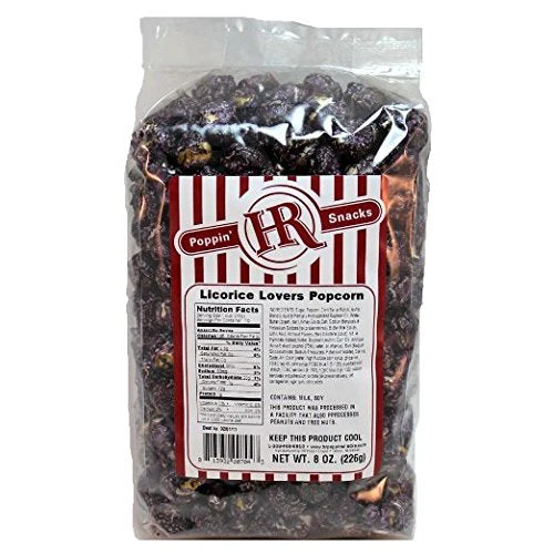 Black Licorice Popcorn | Pack of 2 | 8 oz | HR Poppin' Snacks - Image 2