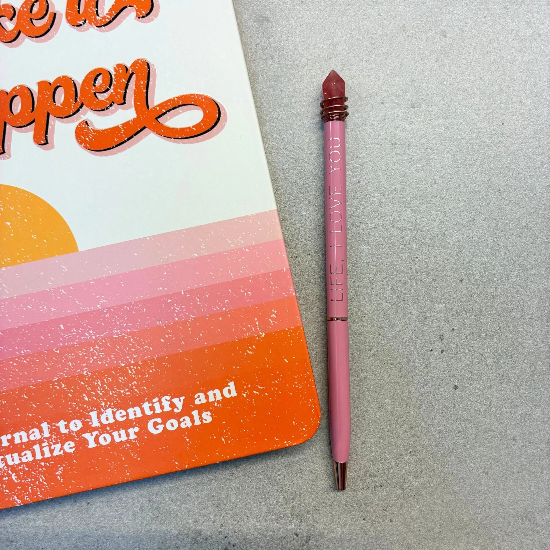 Life I Love You Crystal Pen in Blush Finish - Image 4