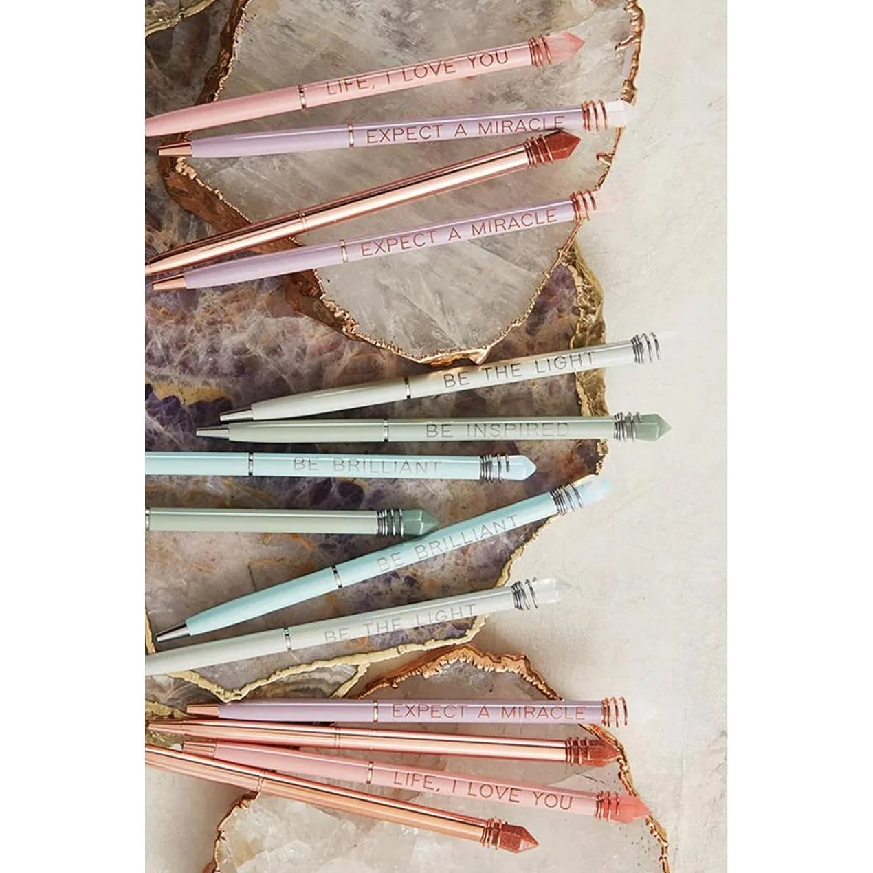 Life I Love You Crystal Pen in Blush Finish - Image 5