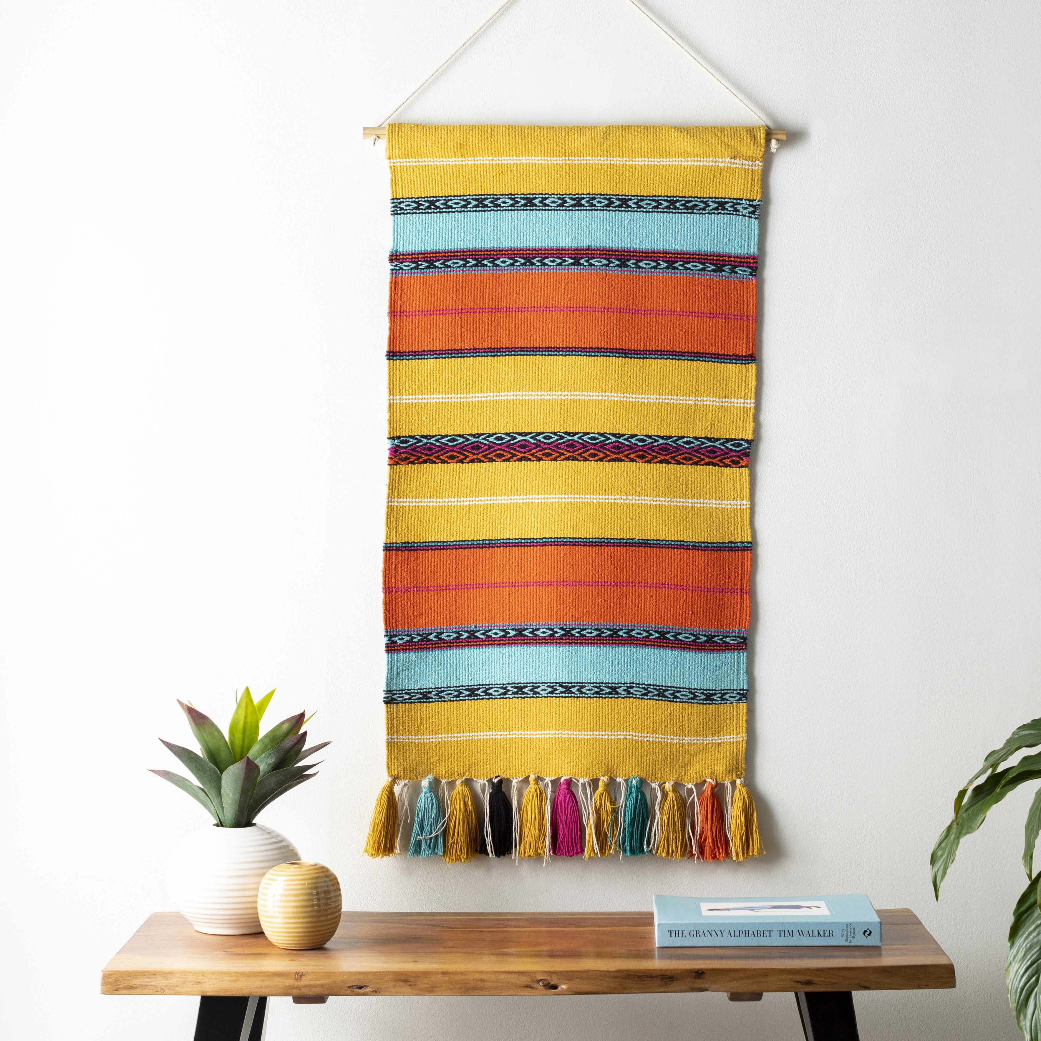 Ligaya Colorful Striped Bohemian Wall Hanging - Image 3