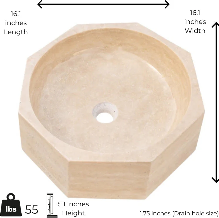 Light Beige Marble Sink - Image 2