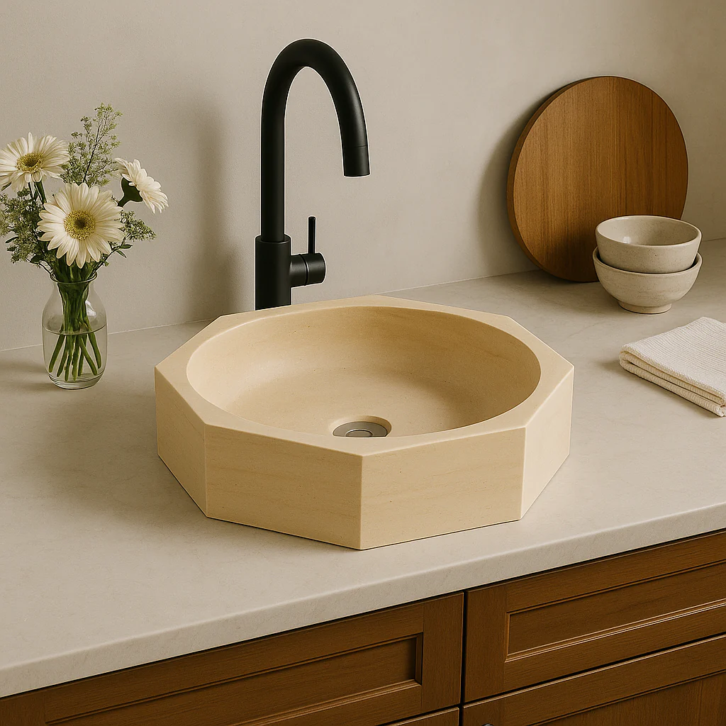 Light Beige Marble Sink - Image 3
