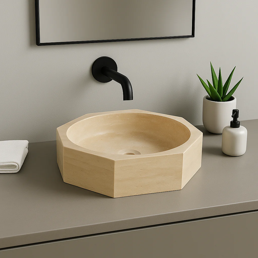 Light Beige Marble Sink - Image 5