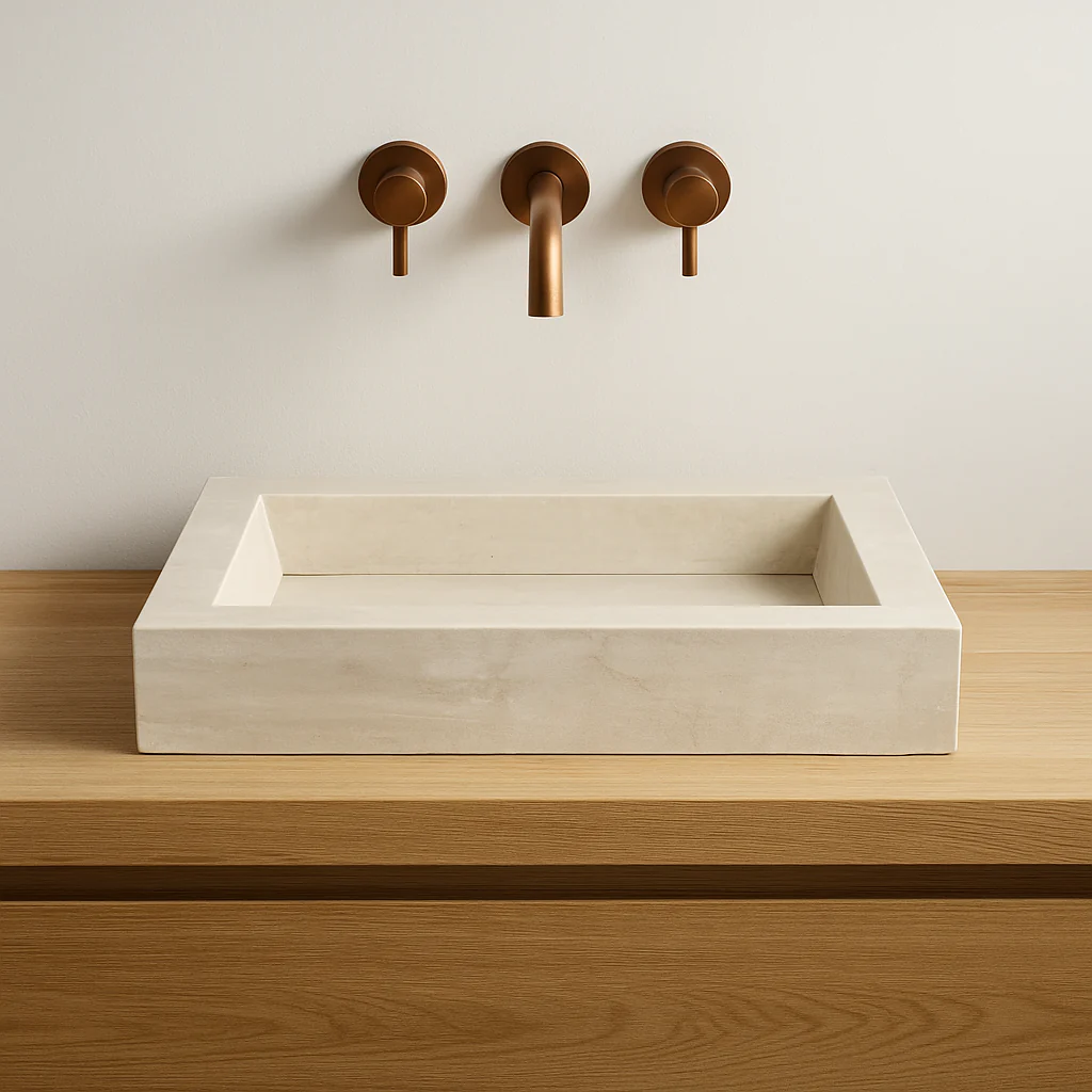 Light Travertine Marble Sink - Image 4